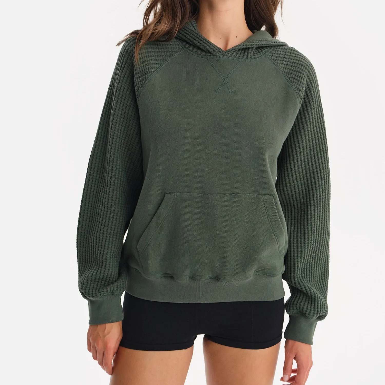 Organic Fleece and Waffle Hoodie sold by MATE the Label