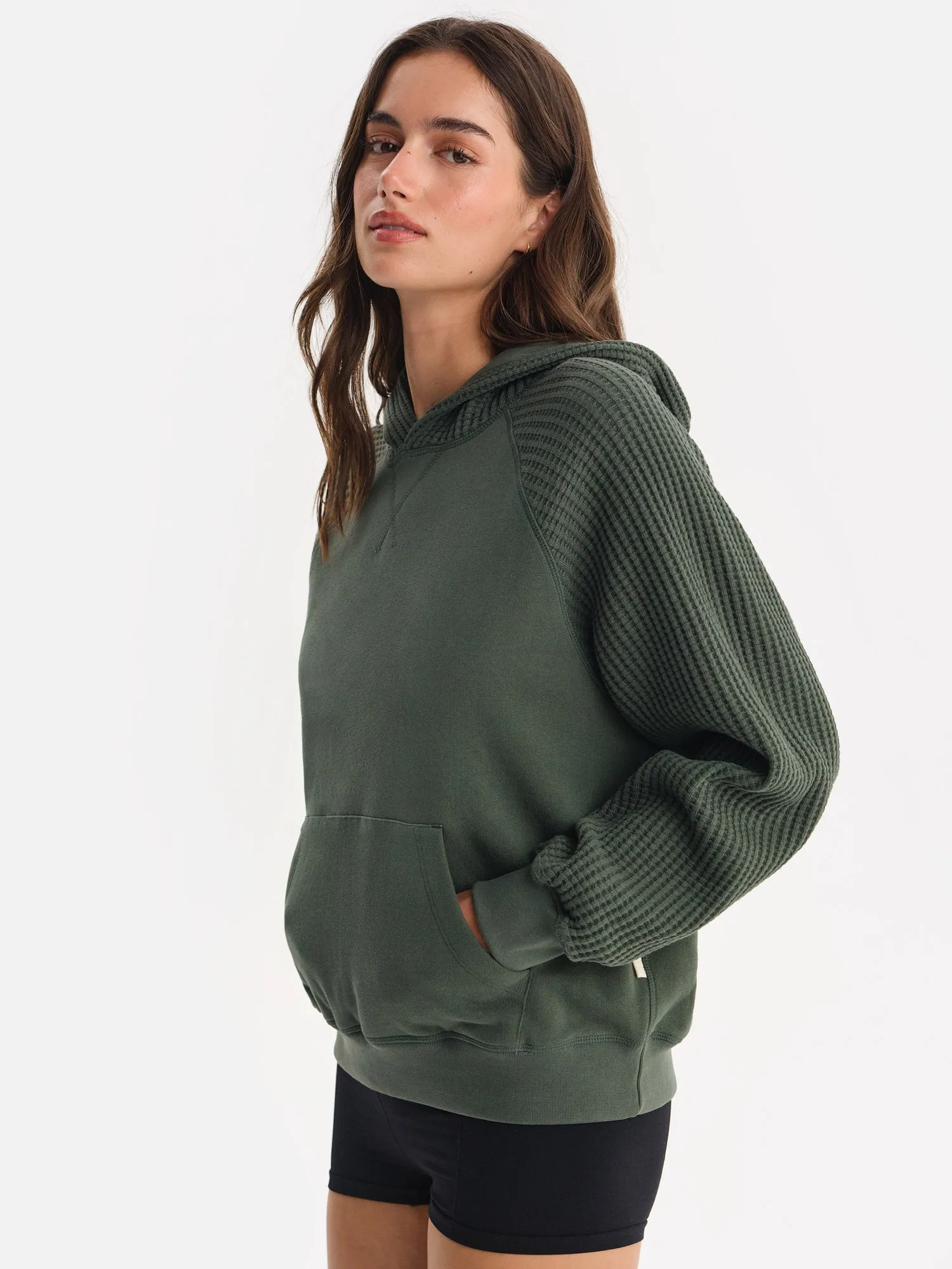 Organic Fleece and Waffle Hoodie sold by MATE the Label product image thumbnail 4