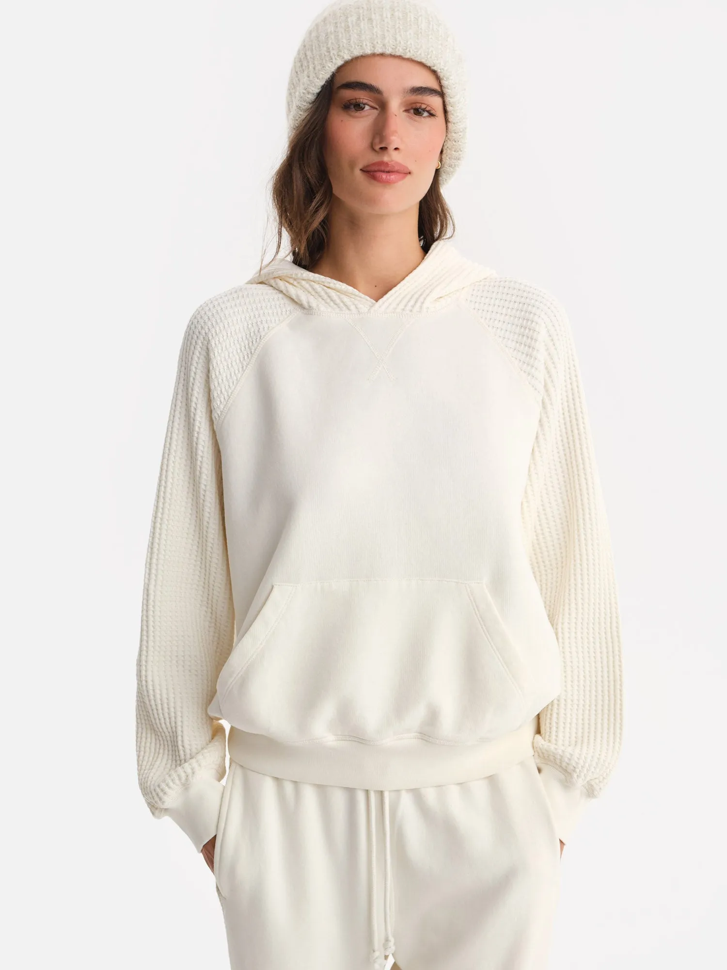 Organic Fleece and Waffle Hoodie sold by MATE the Label product image thumbnail 2