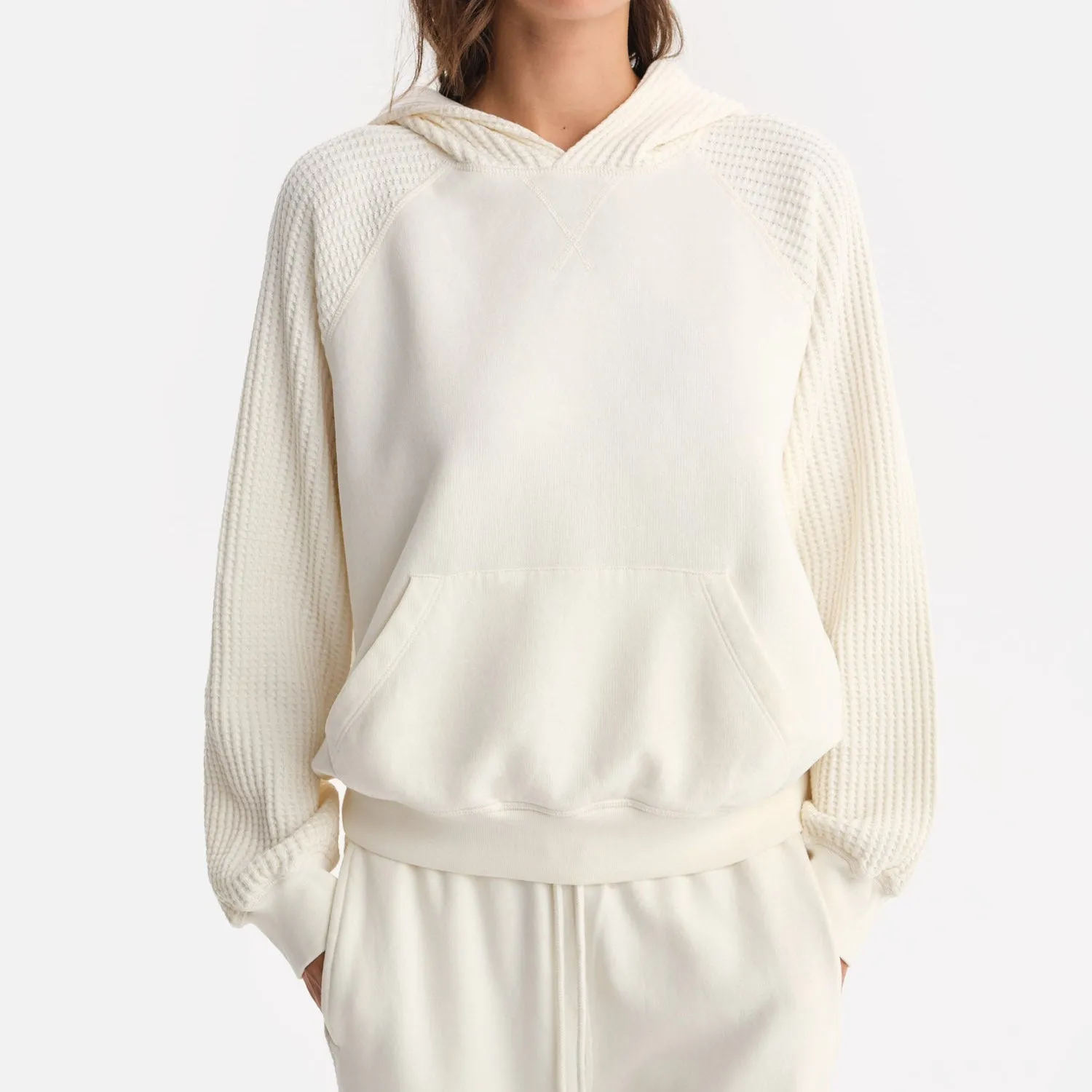 Organic Fleece and Waffle Hoodie sold by MATE the Label