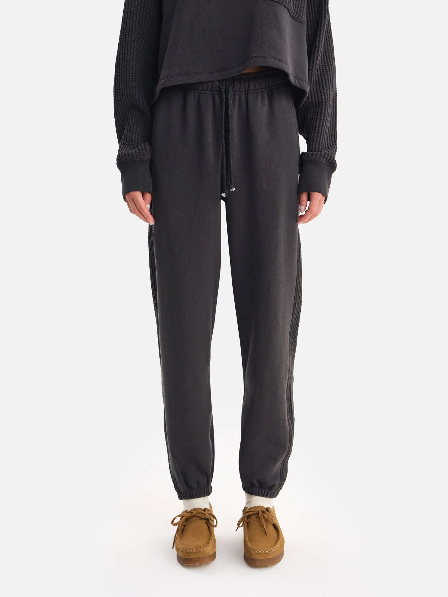 Organic Fleece and Waffle Relaxed Pocket Sweatpant sold by MATE the Label product image thumbnail 2