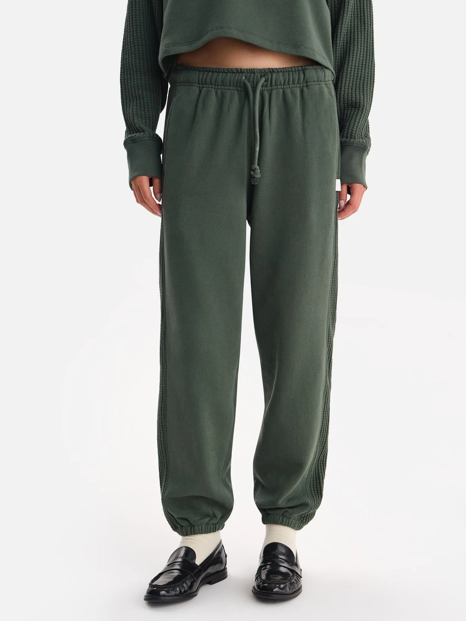 Organic Fleece and Waffle Relaxed Pocket Sweatpant sold by MATE the Label product image thumbnail 2