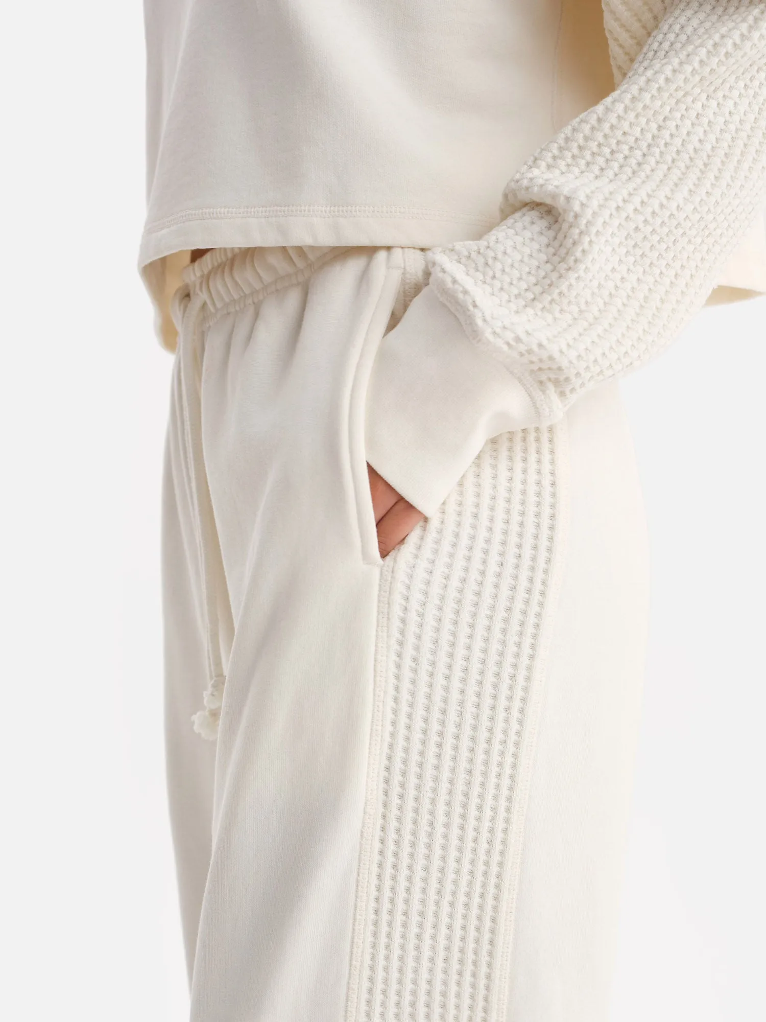 Organic Fleece and Waffle Relaxed Pocket Sweatpant sold by MATE the Label product image thumbnail 3