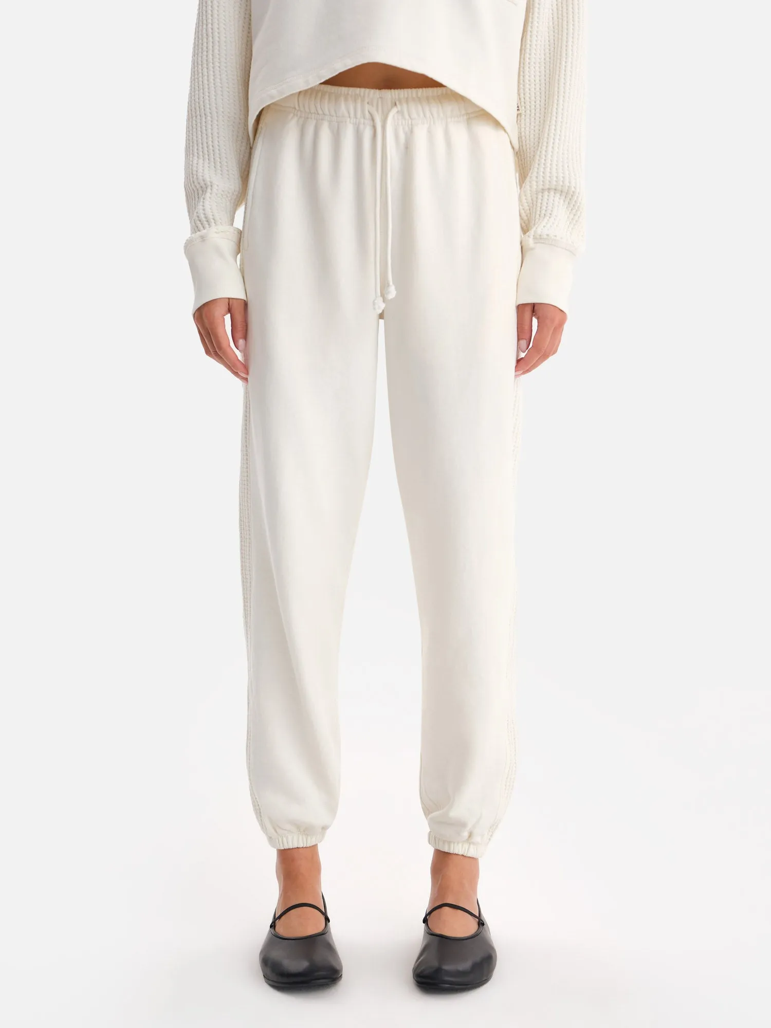 Organic Fleece and Waffle Relaxed Pocket Sweatpant sold by MATE the Label product image thumbnail 2