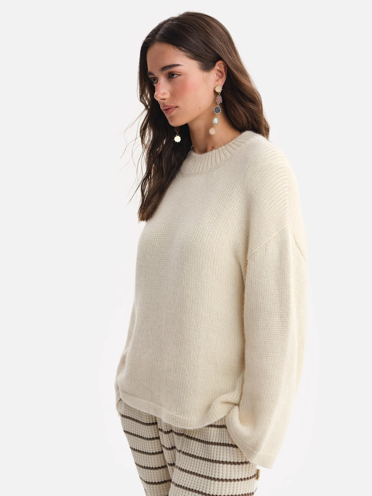 Luxe Alpaca Crewneck Pullover sold by MATE the Label product image thumbnail 4