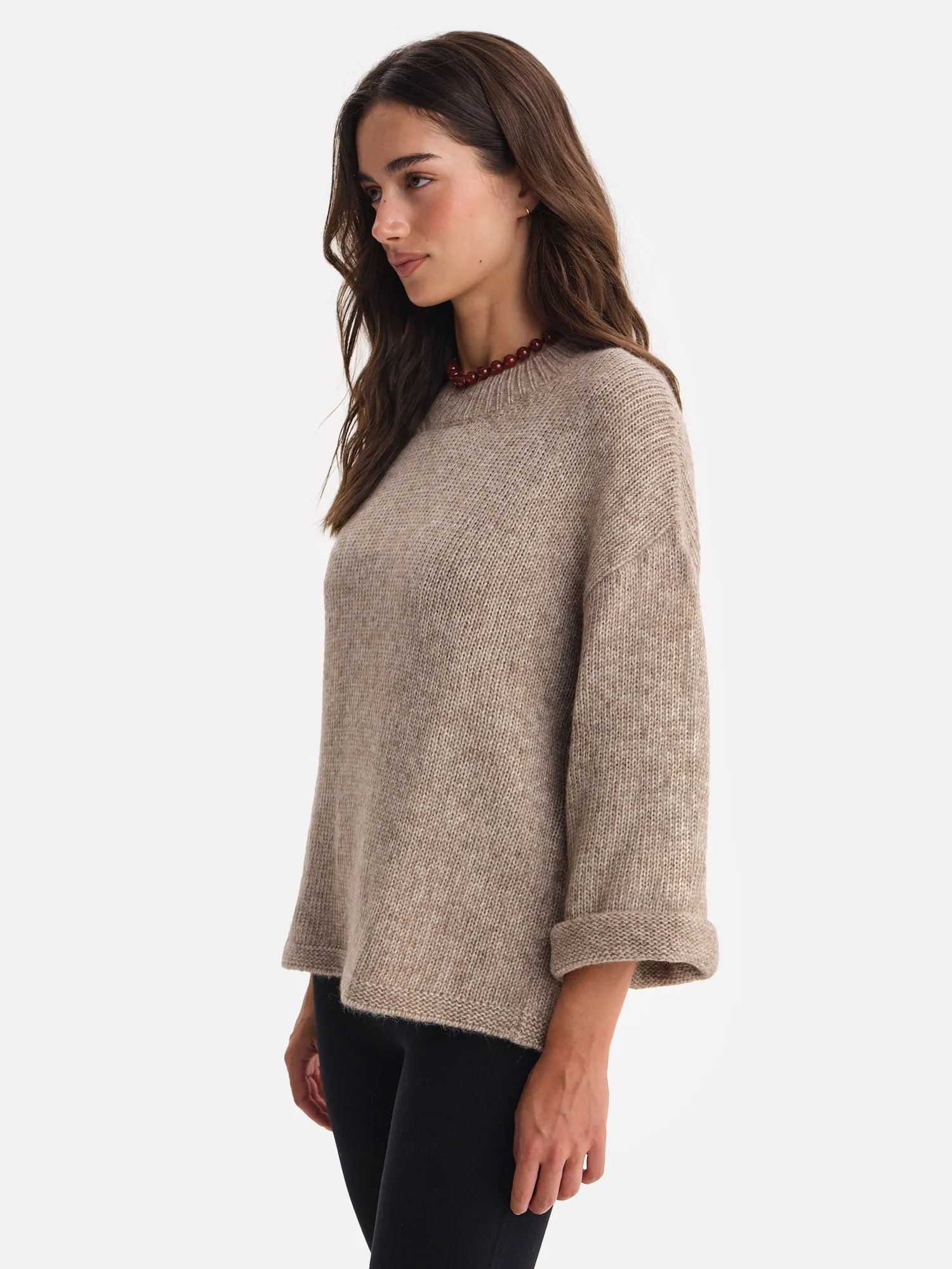 Luxe Alpaca Crewneck Pullover sold by MATE the Label product image thumbnail 4