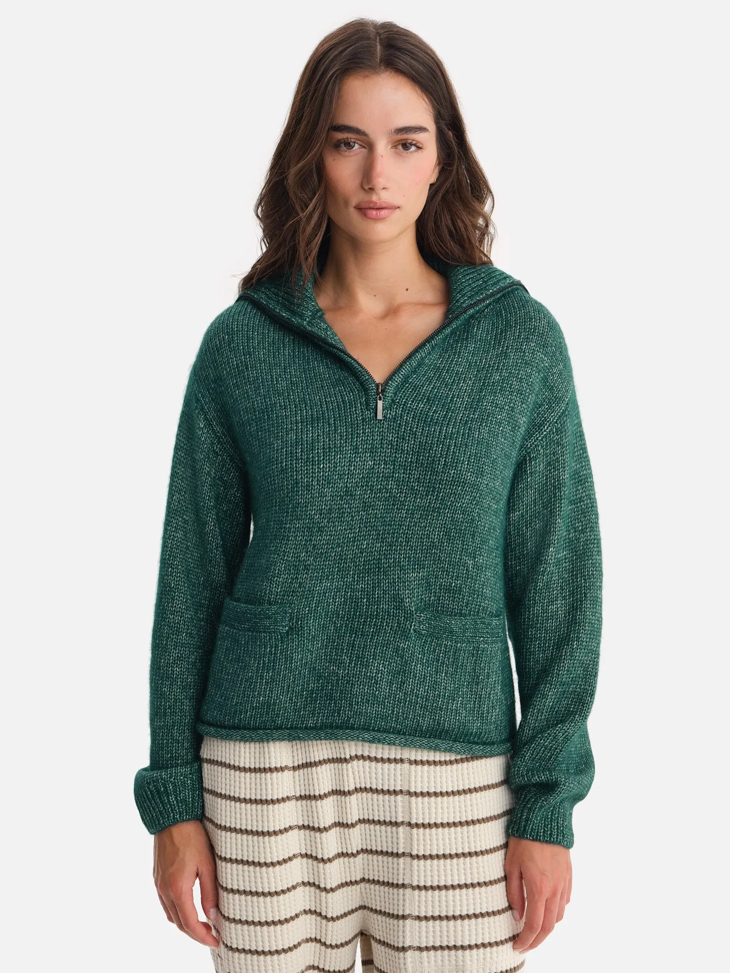 Luxe Alpaca Half-Zip Sweater sold by MATE the Label product image thumbnail 2