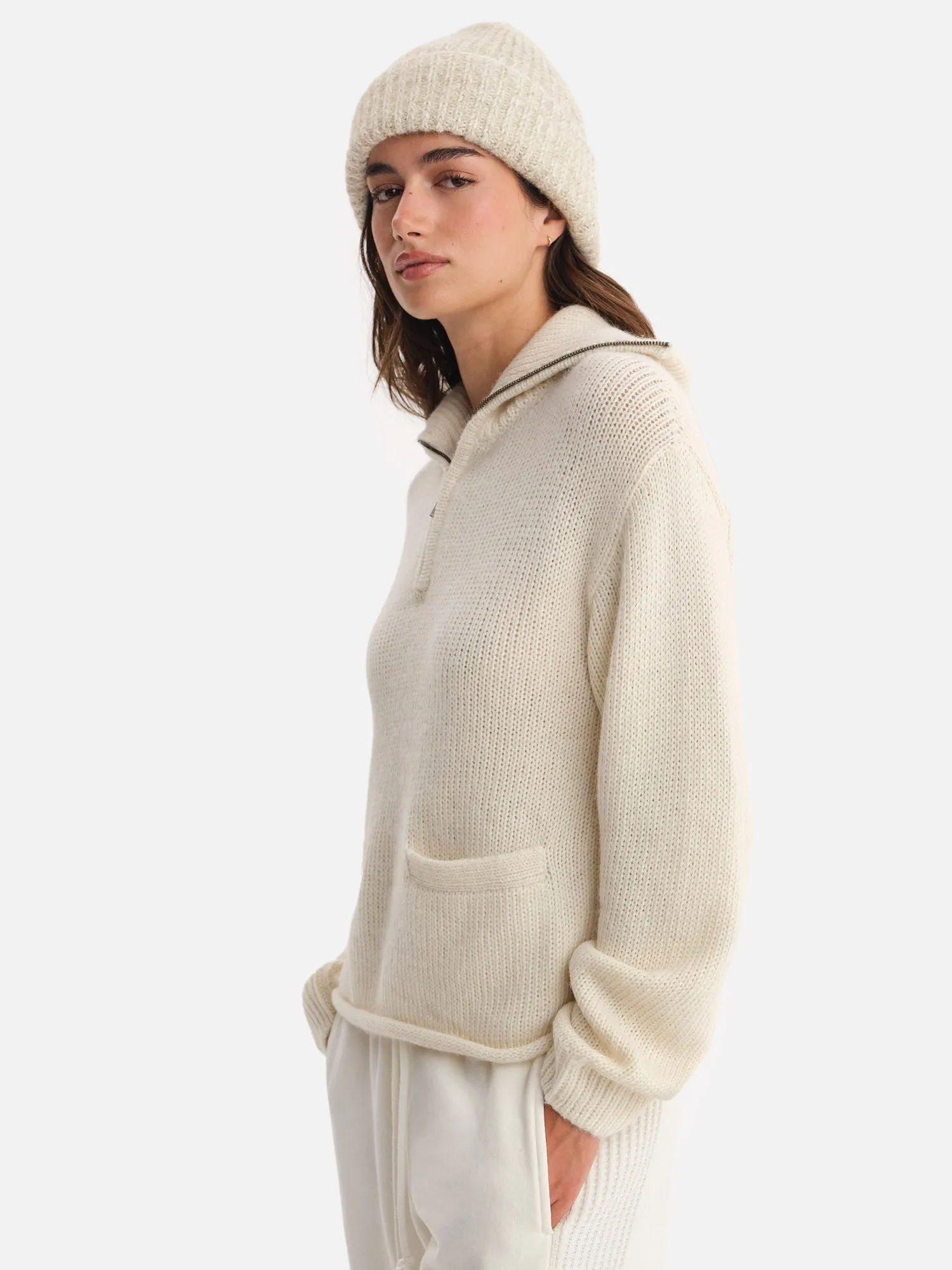 Luxe Alpaca Half-Zip Sweater sold by MATE the Label product image thumbnail 4