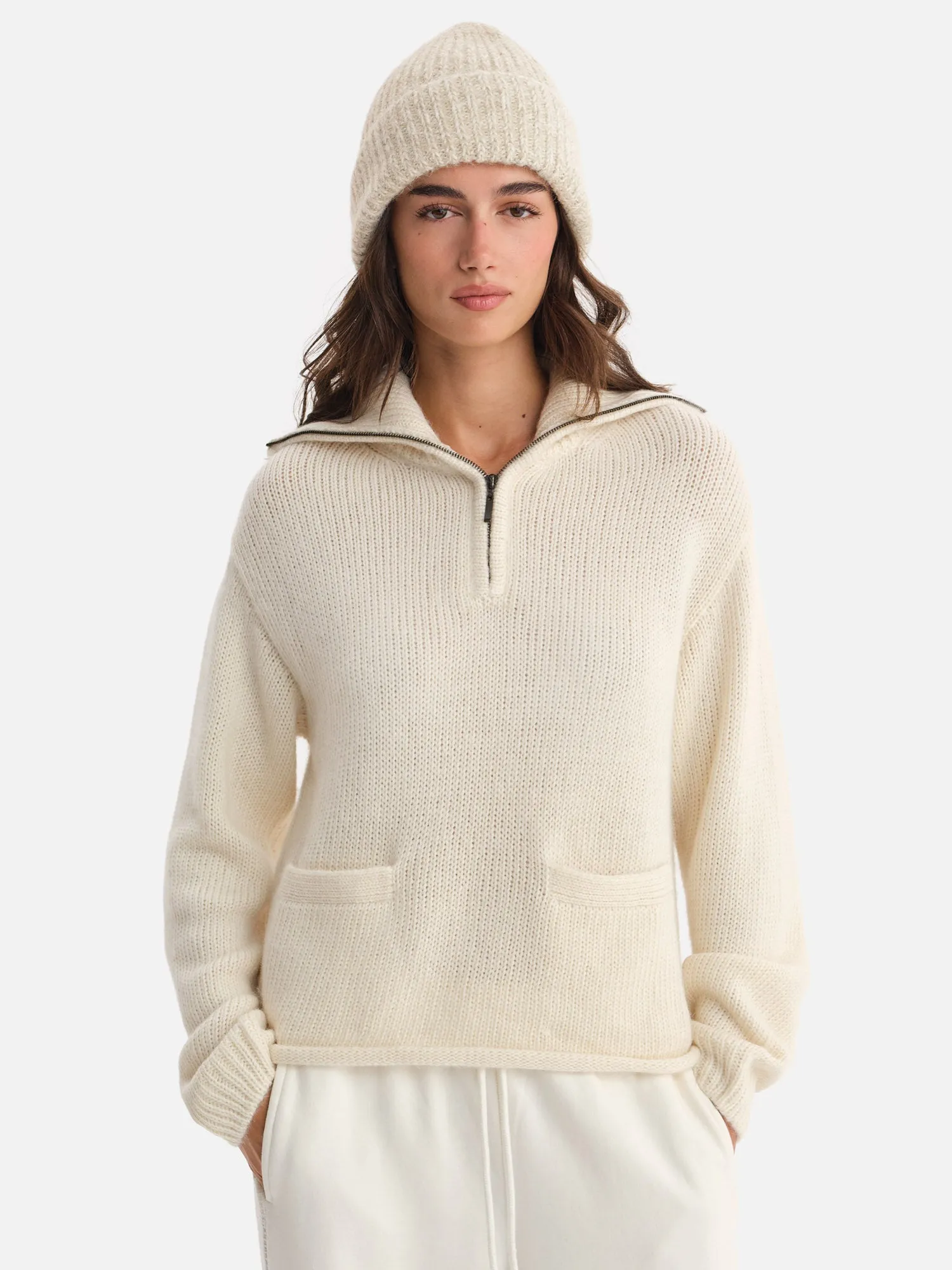 Luxe Alpaca Half-Zip Sweater sold by MATE the Label product image thumbnail 2