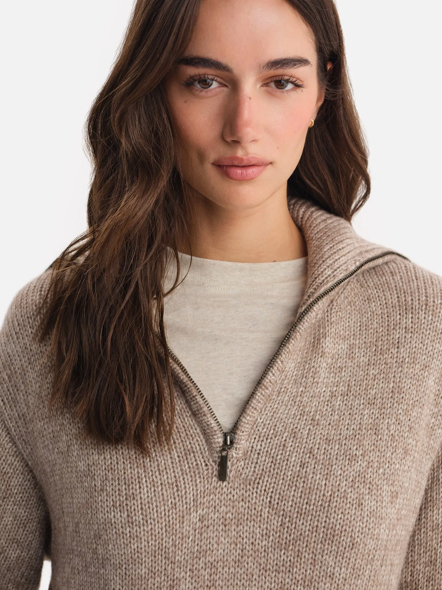 Luxe Alpaca Half-Zip Sweater sold by MATE the Label product image thumbnail 3