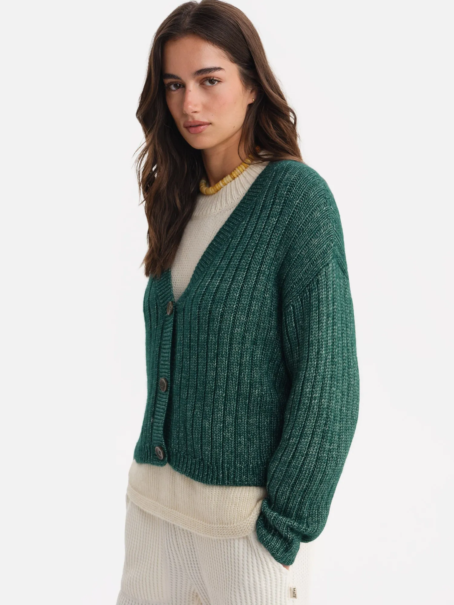 Luxe Alpaca Ribbed Cardigan sold by MATE the Label product image thumbnail 4