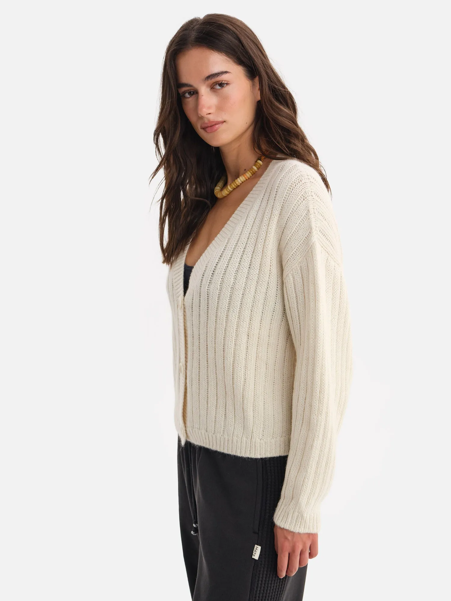 Luxe Alpaca Ribbed Cardigan sold by MATE the Label product image thumbnail 5
