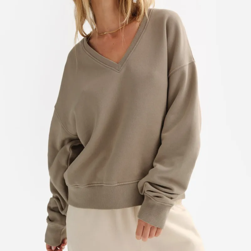 Organic Fleece V-Neck Sweatshirt sold by MATE the Label