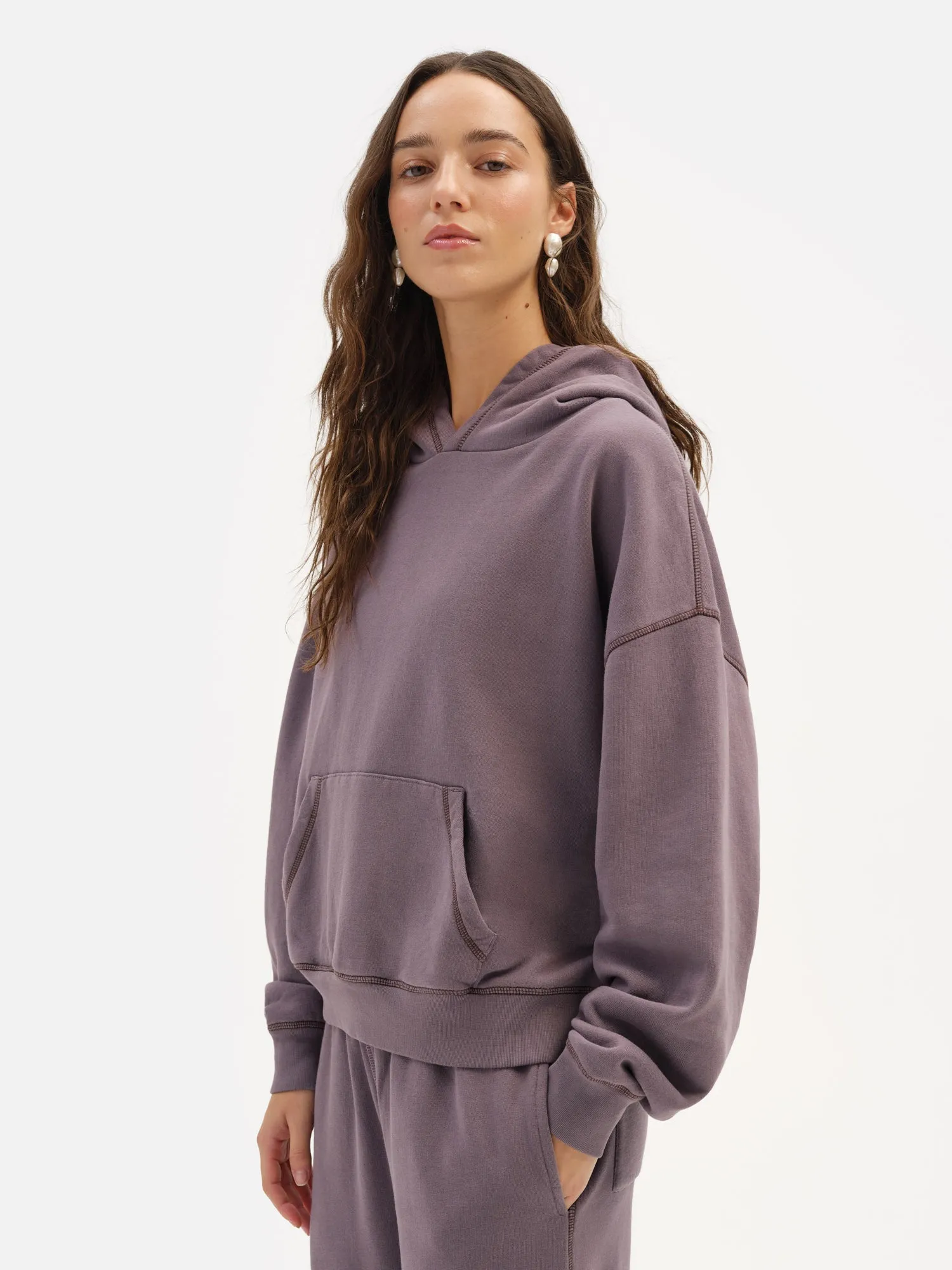 Organic Fleece Contrast Hoodie sold by MATE the Label product image thumbnail 4