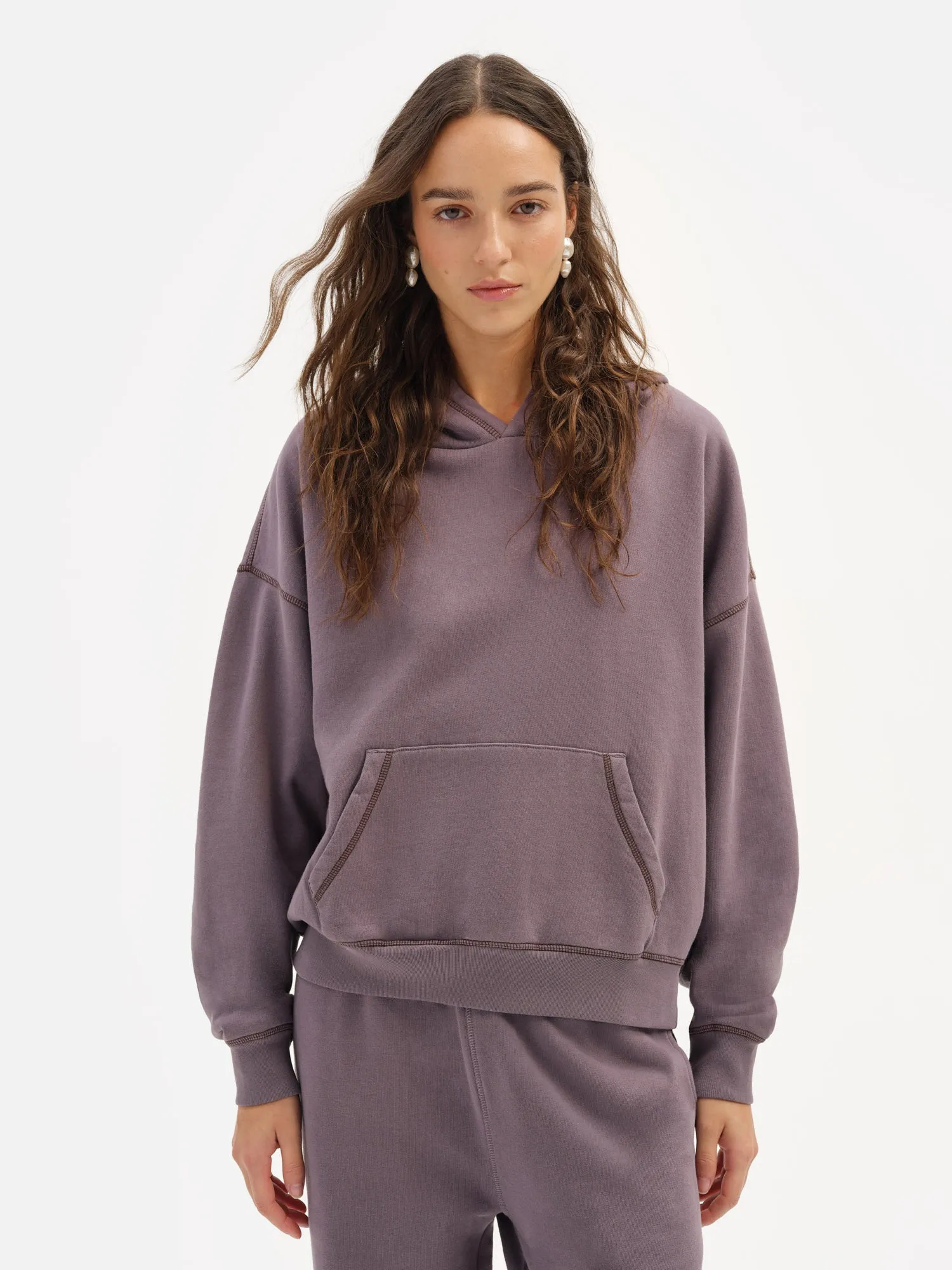 Organic Fleece Contrast Hoodie sold by MATE the Label product image thumbnail 2