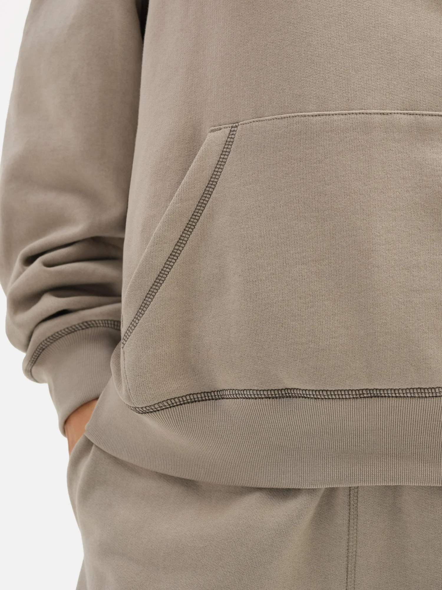 Organic Fleece Contrast Hoodie sold by MATE the Label product image thumbnail 3