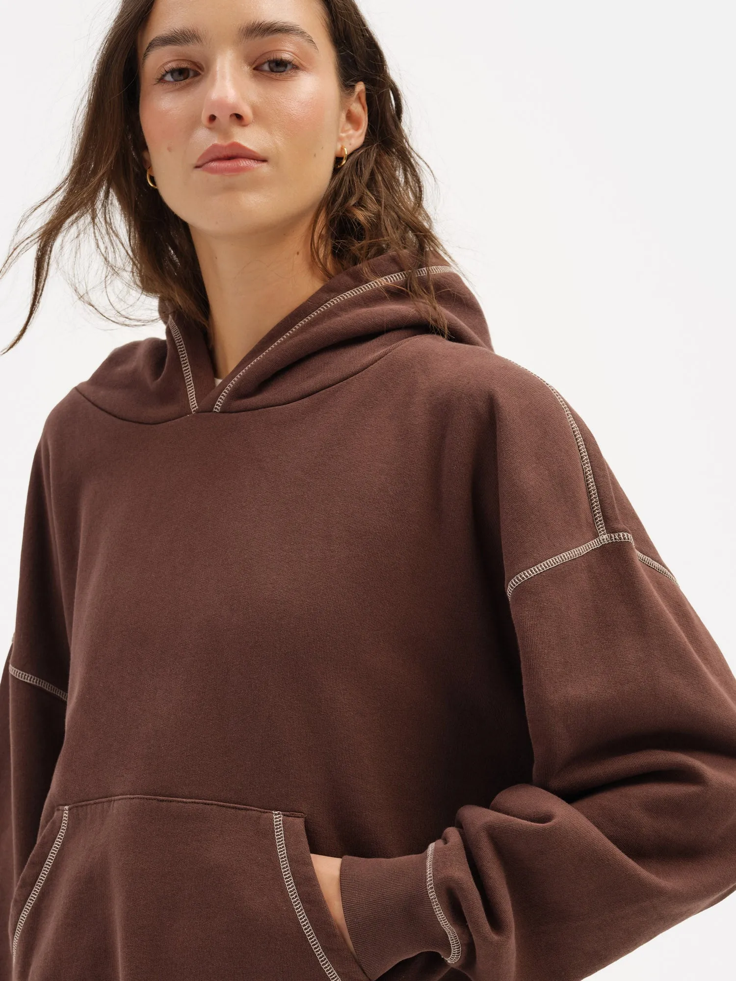 Organic Fleece Contrast Hoodie sold by MATE the Label product image thumbnail 3