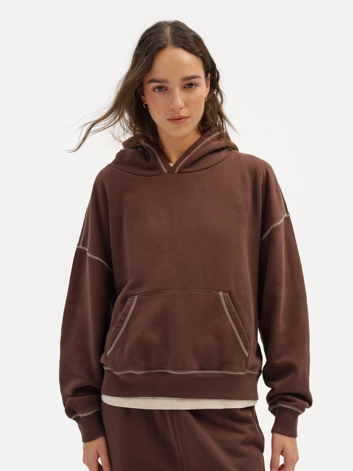 Organic Fleece Contrast Hoodie sold by MATE the Label product image thumbnail 2