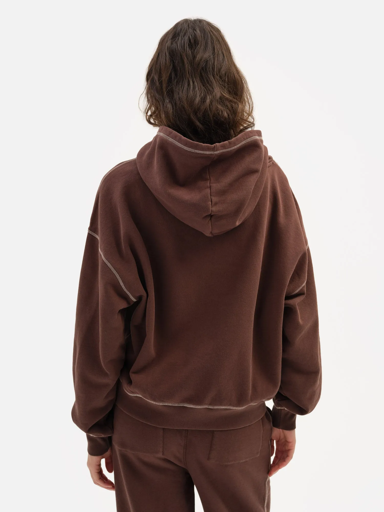 Organic Fleece Contrast Hoodie sold by MATE the Label product image thumbnail 5