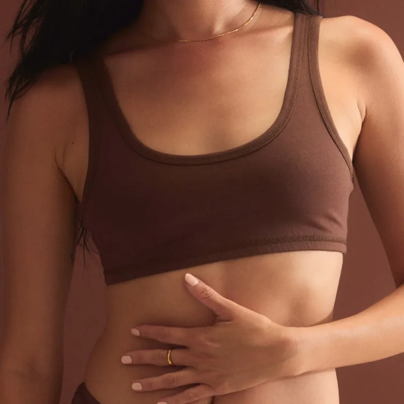 Organic Comfort Scoop Bralette sold by MATE the Label