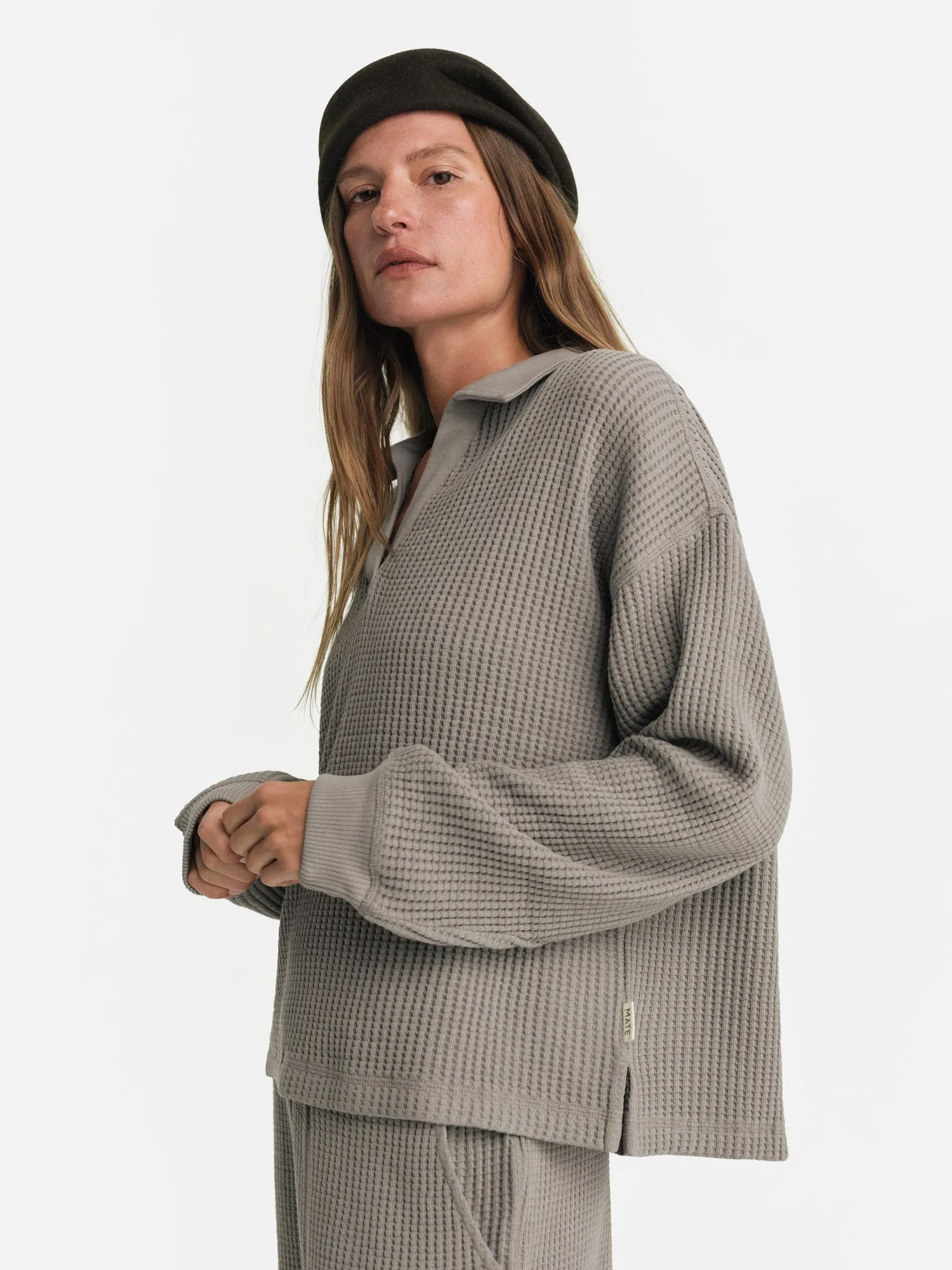 Organic Waffle Polo sold by MATE the Label product image thumbnail 4