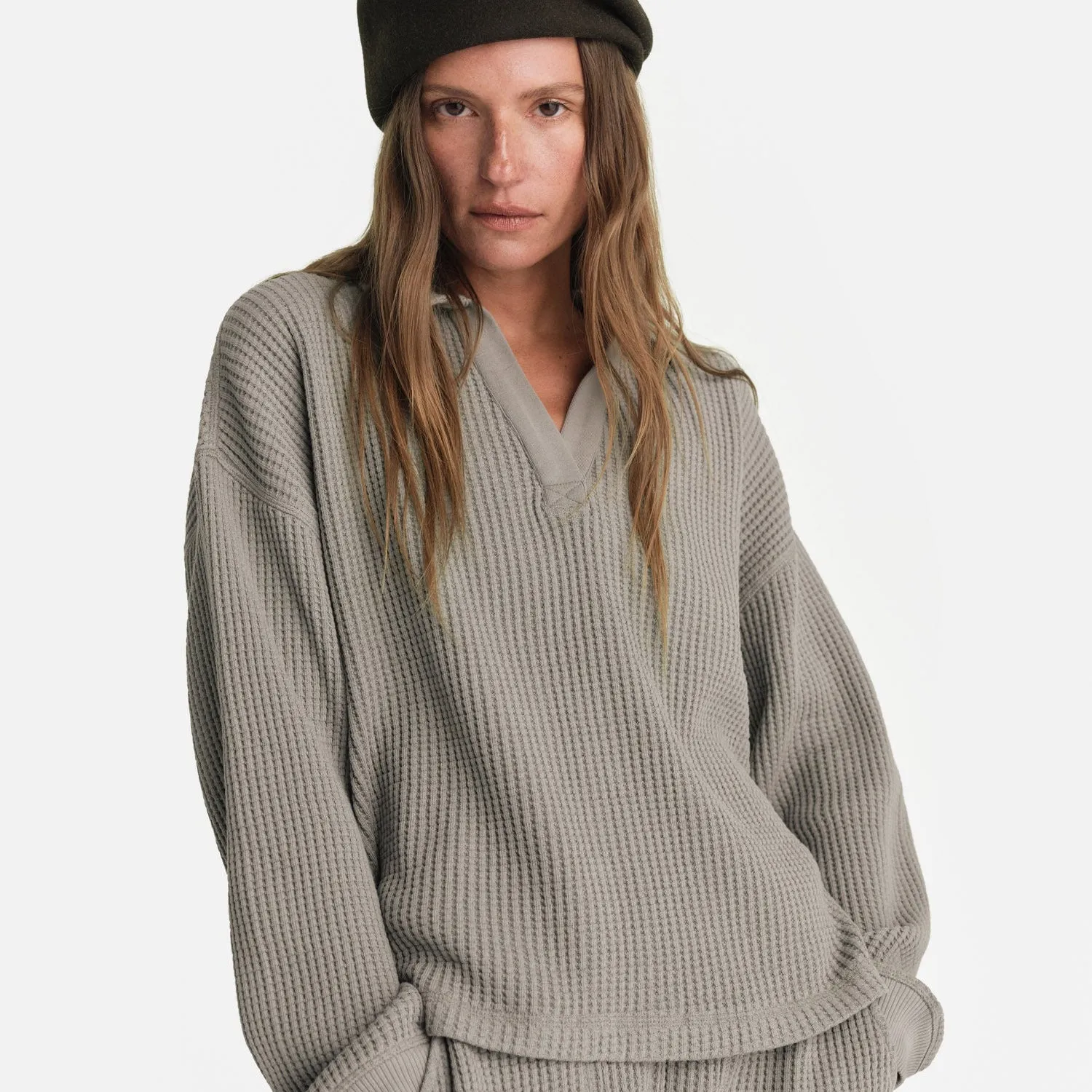 Organic Waffle Polo sold by MATE the Label