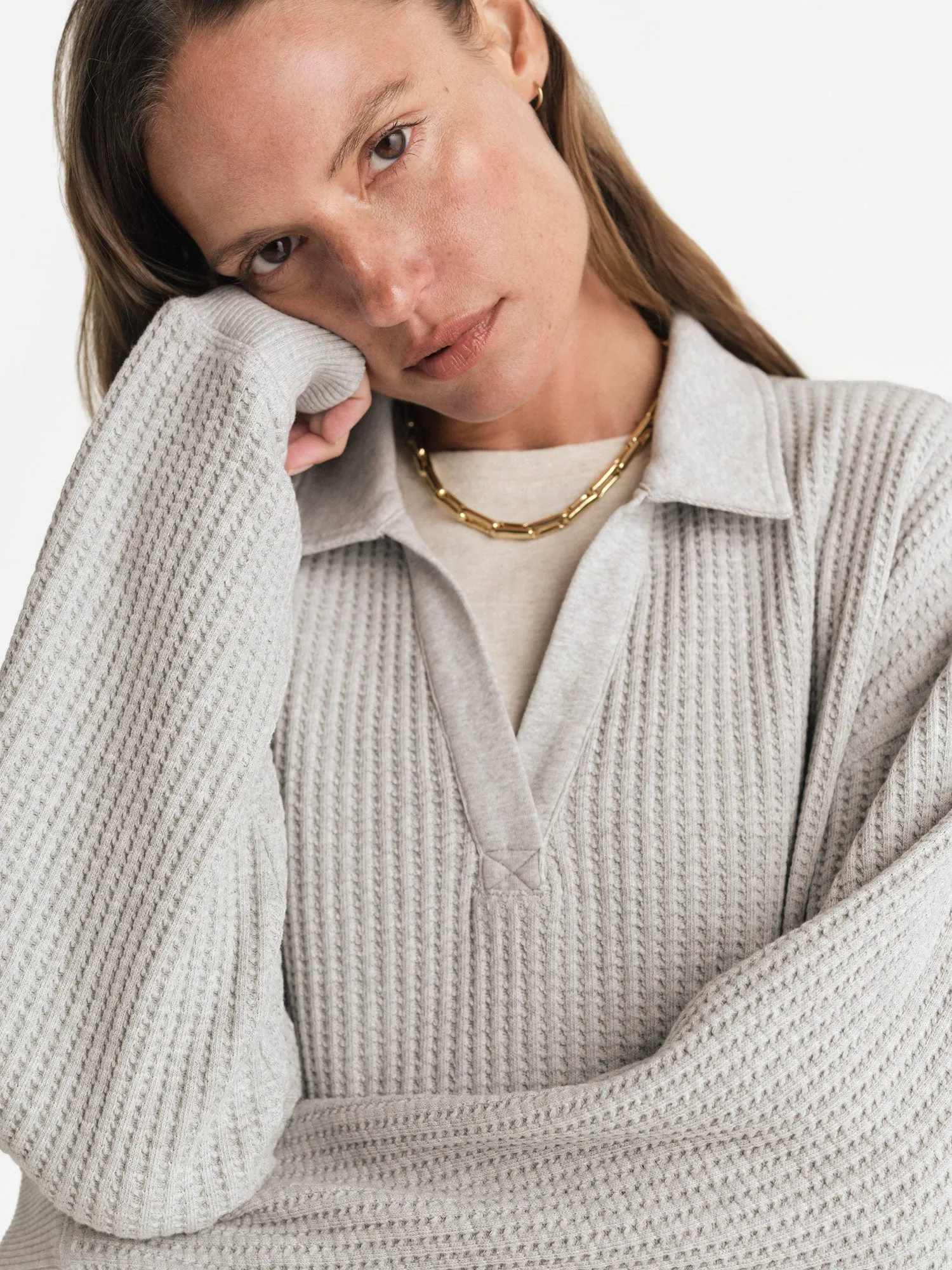 Organic Waffle Polo sold by MATE the Label product image thumbnail 3