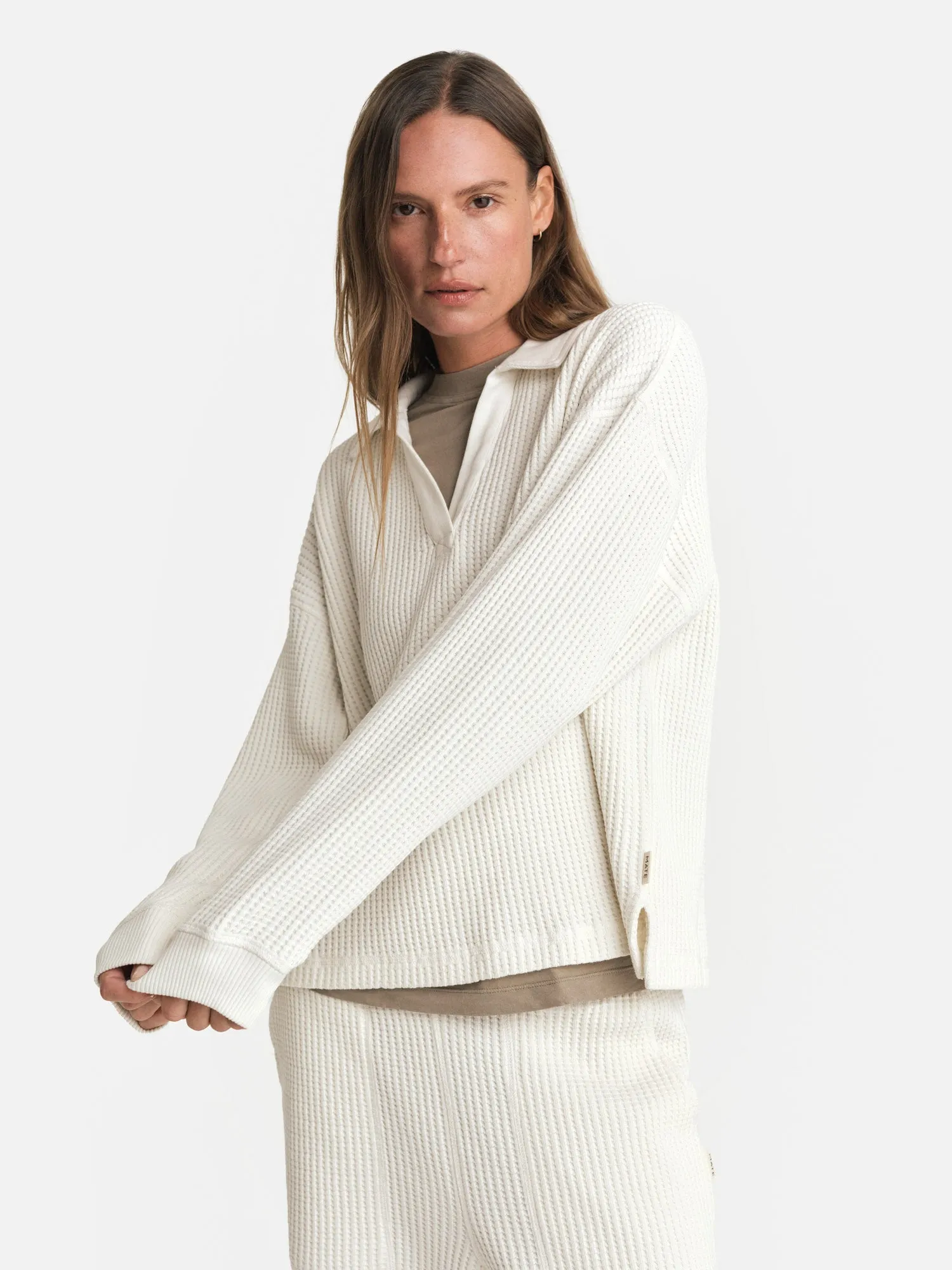 Organic Waffle Polo sold by MATE the Label product image thumbnail 2