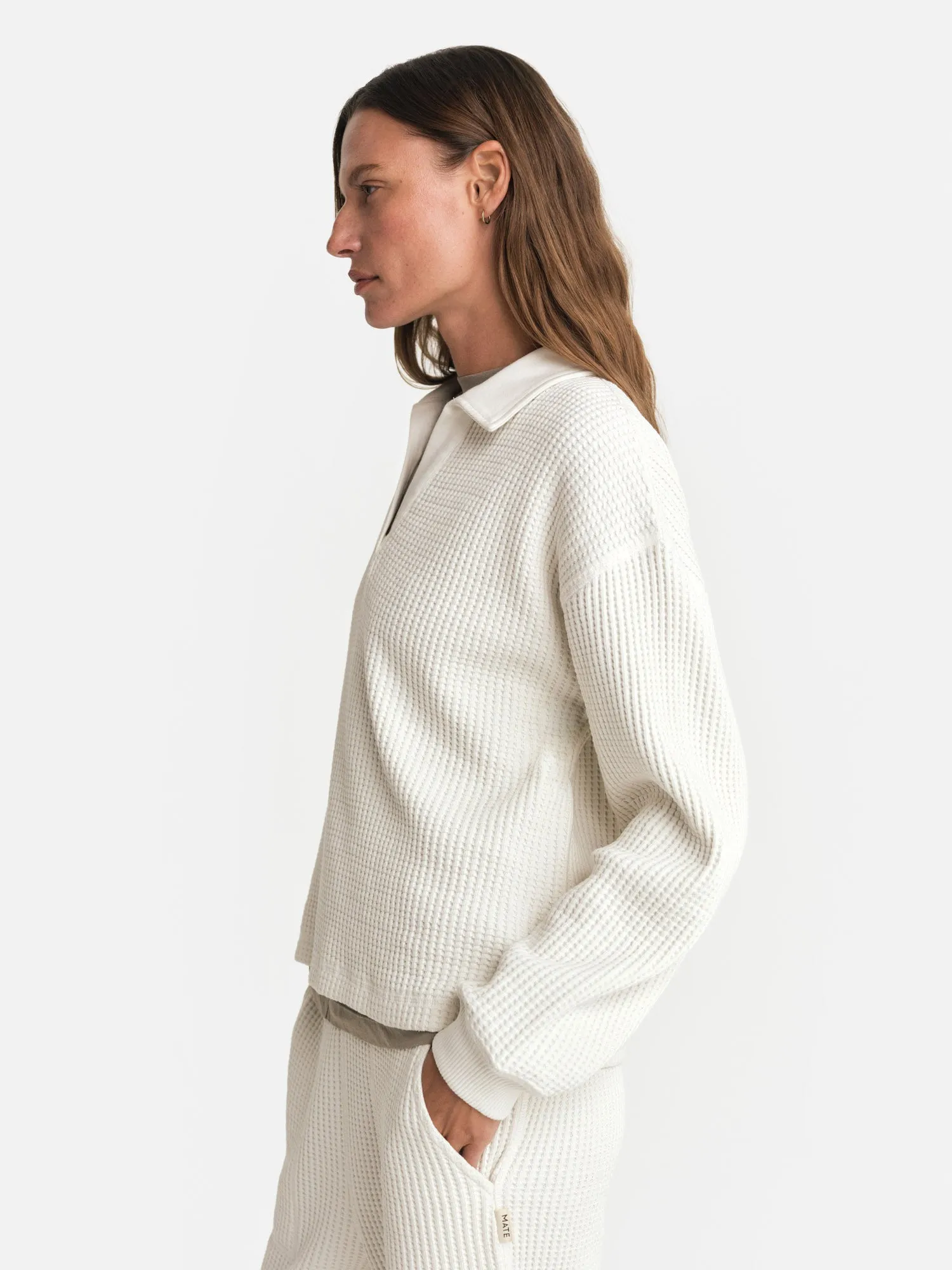 Organic Waffle Polo sold by MATE the Label product image thumbnail 4