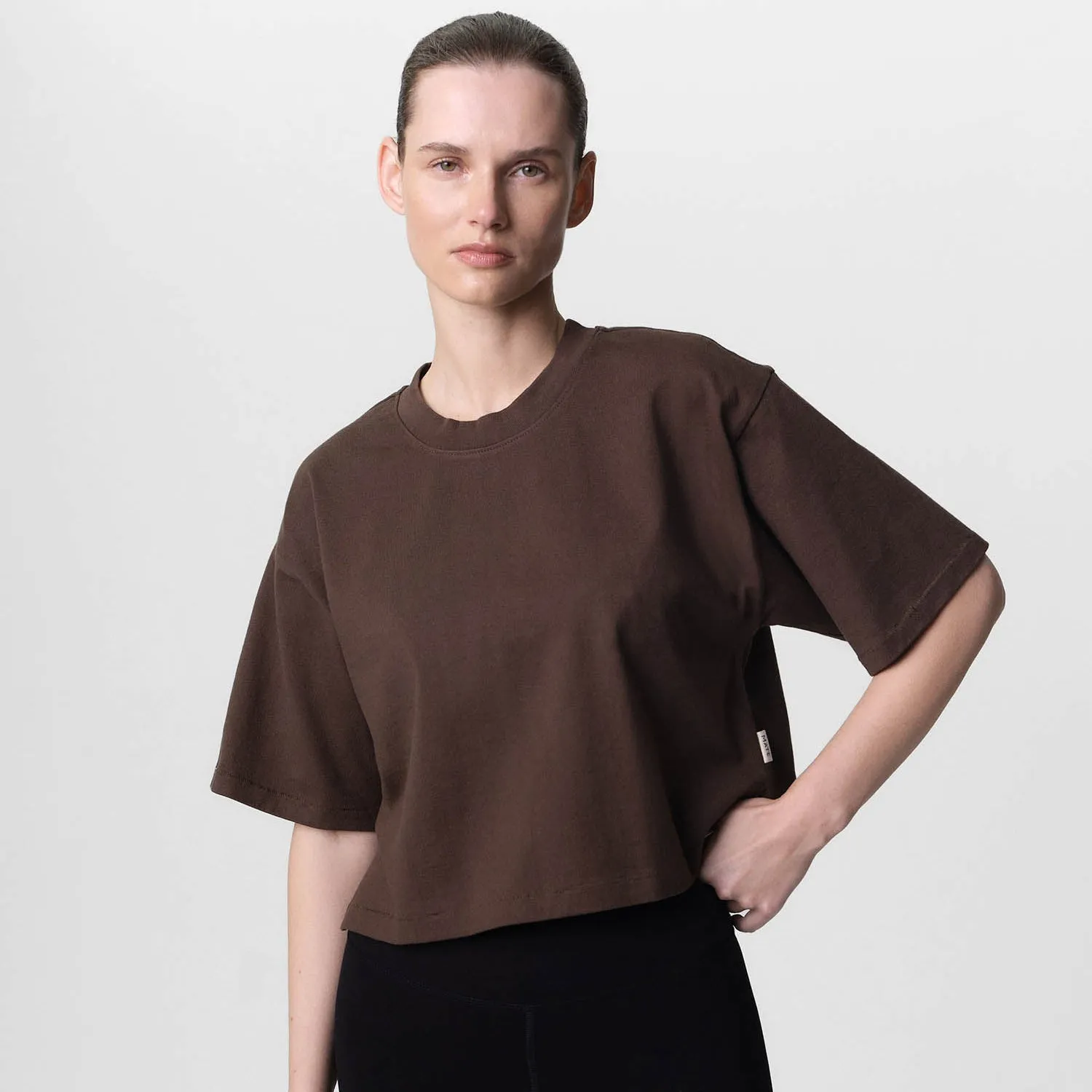 Organic Structured Cotton Cropped Tee sold by MATE the Label