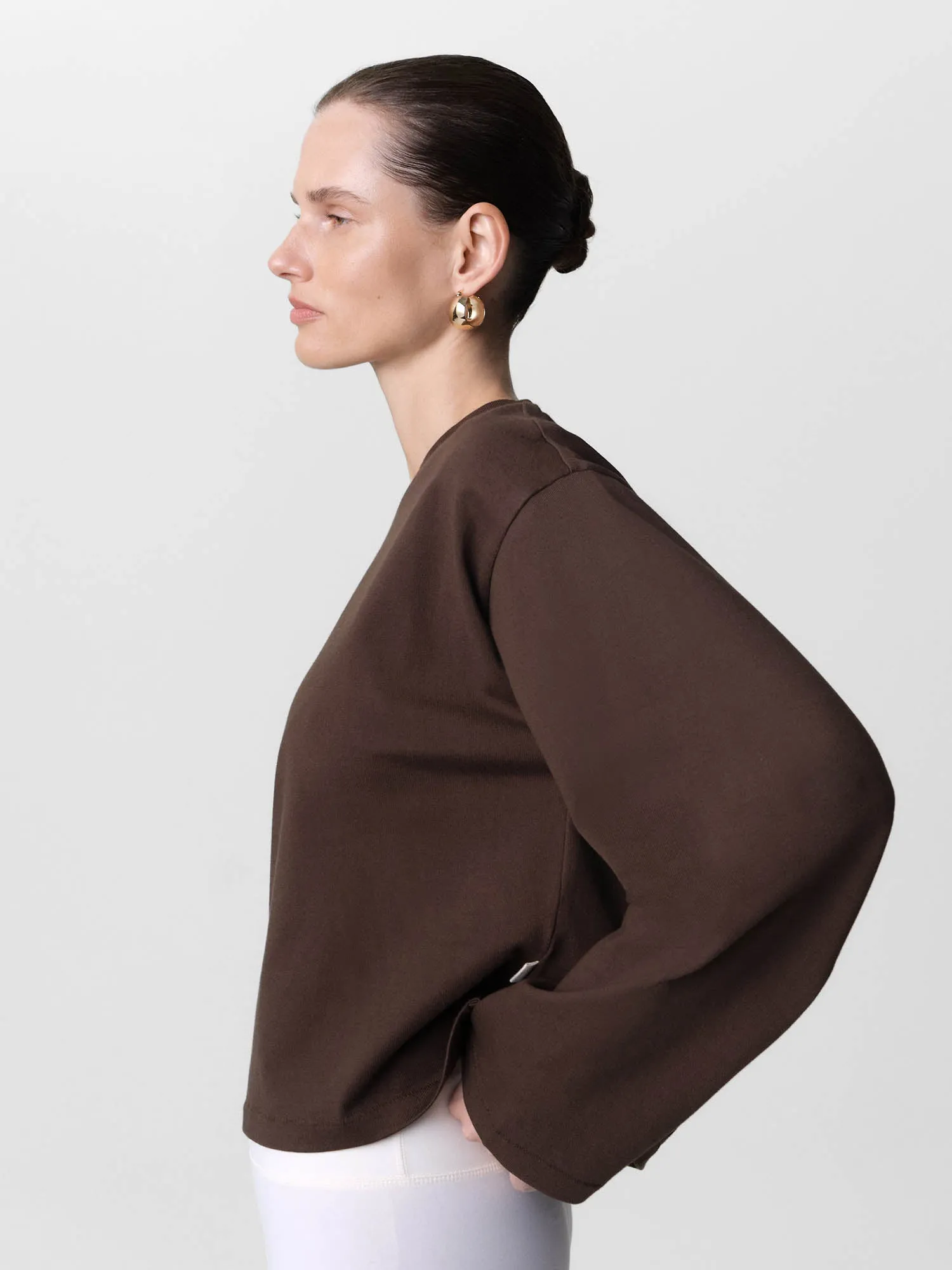 Organic Structured Cotton Long Sleeve Tee sold by MATE the Label product image thumbnail 4
