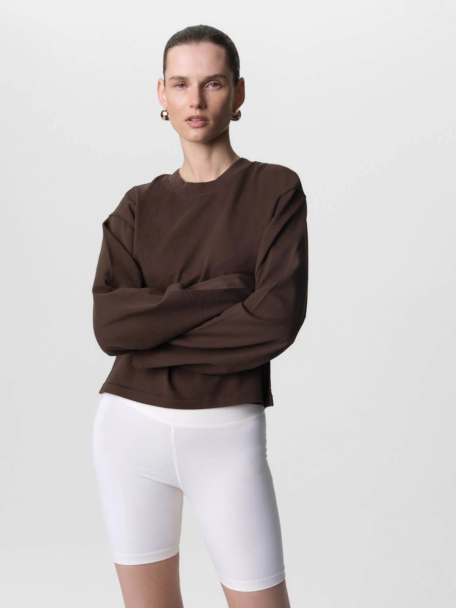 Organic Structured Cotton Long Sleeve Tee sold by MATE the Label product image thumbnail 2