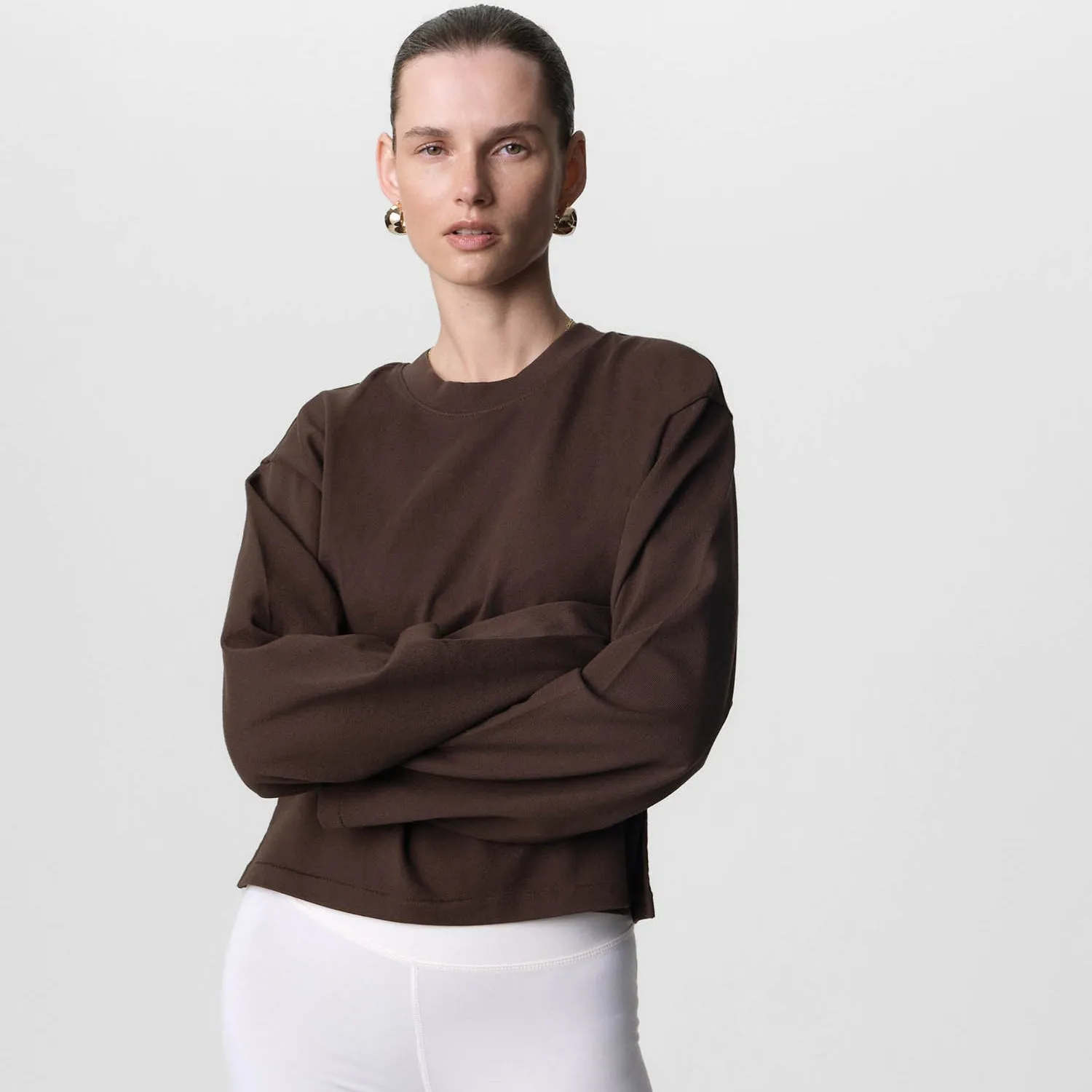 Organic Structured Cotton Long Sleeve Tee sold by MATE the Label