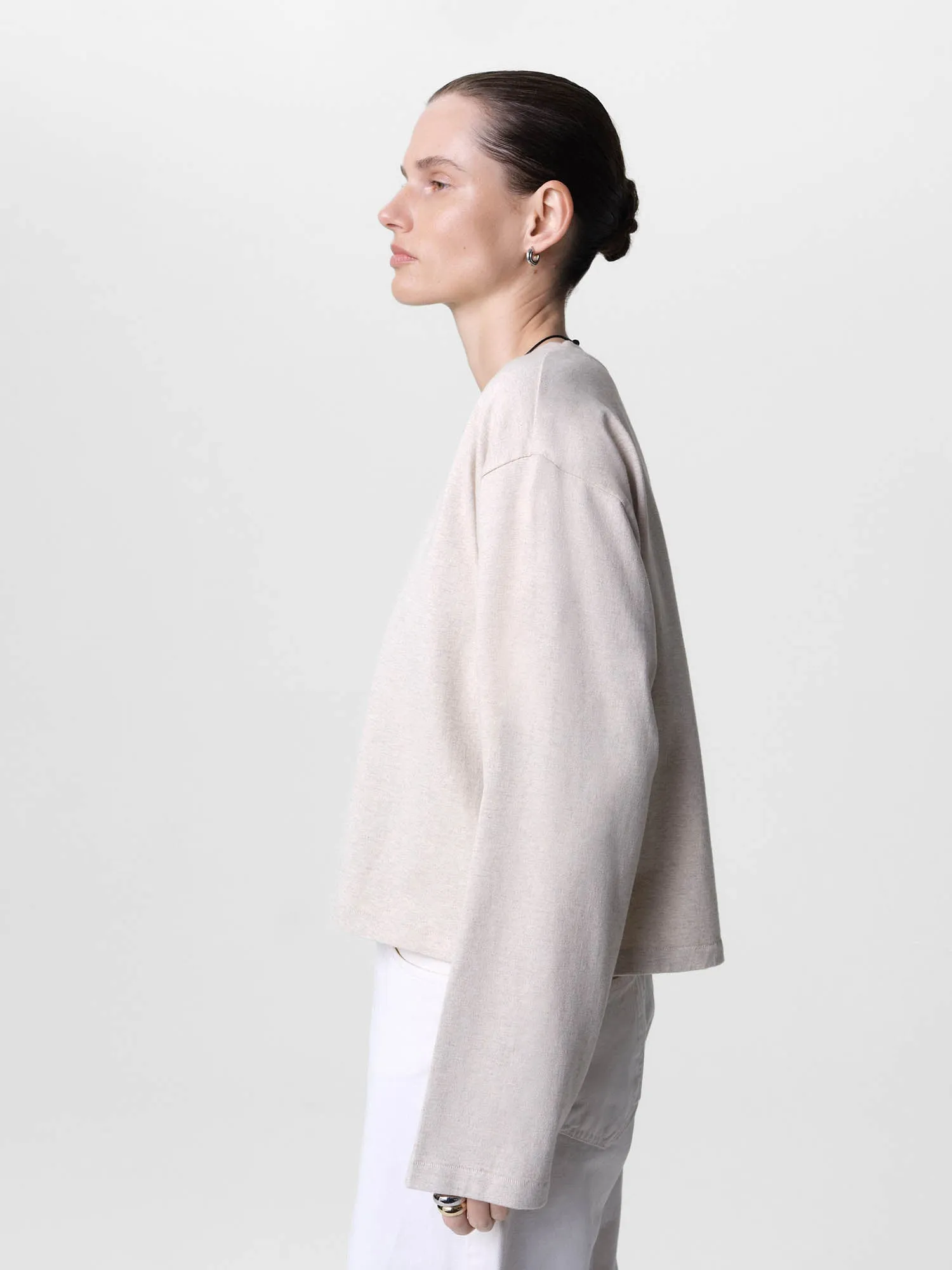 Organic Structured Cotton Long Sleeve Tee sold by MATE the Label product image thumbnail 4