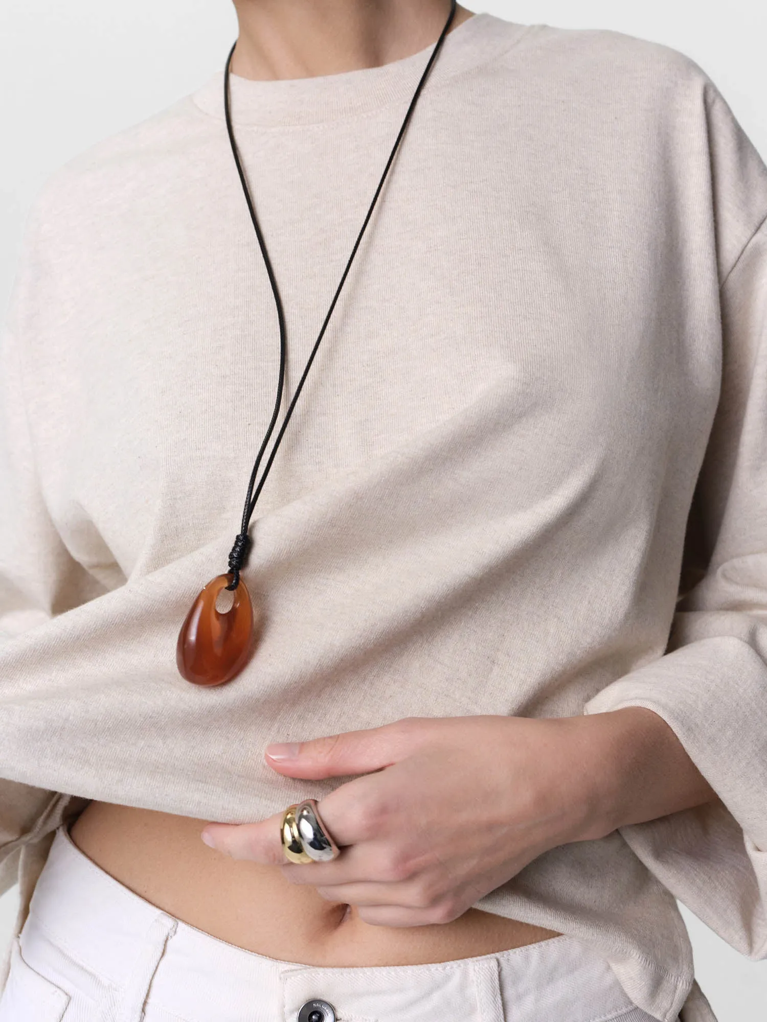Organic Structured Cotton Long Sleeve Tee sold by MATE the Label product image thumbnail 3