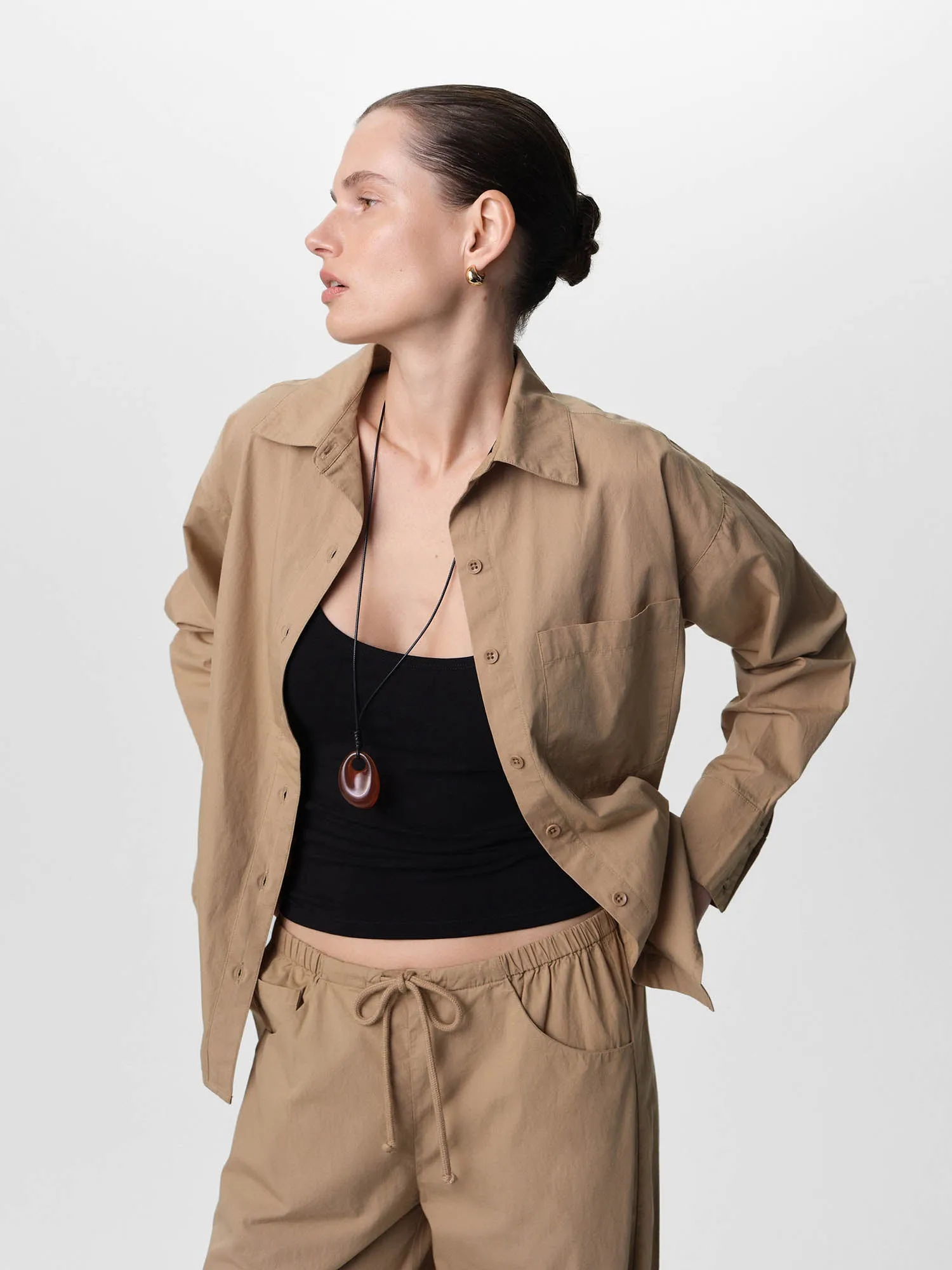 Organic Poplin Long Sleeve Button Down sold by MATE the Label product image thumbnail 2