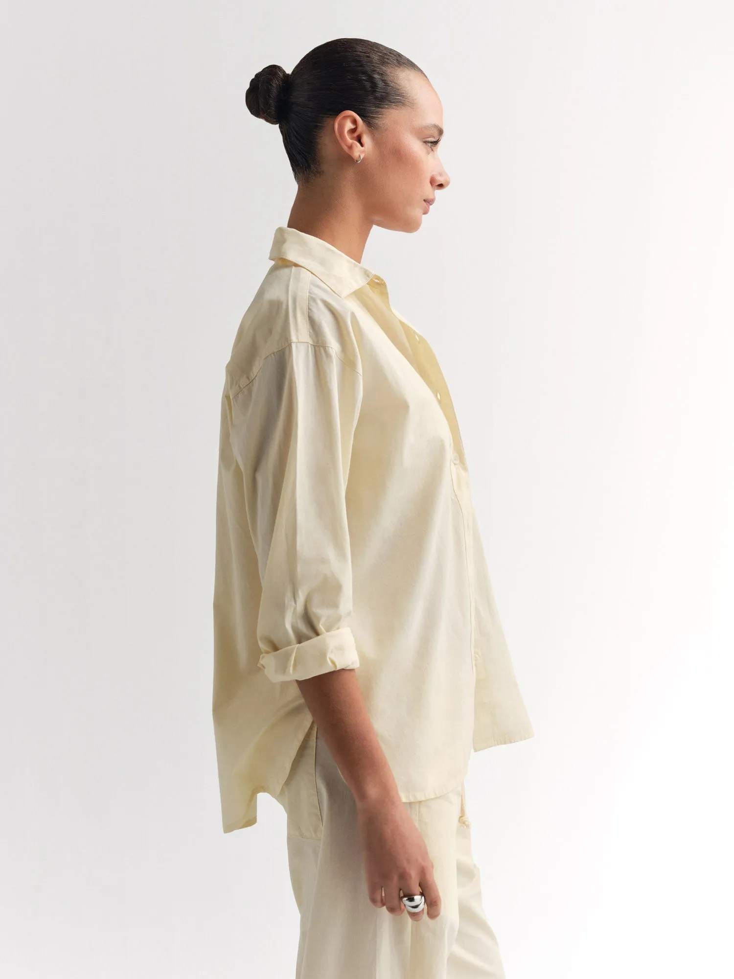 Organic Poplin Long Sleeve Button Down sold by MATE the Label product image thumbnail 4