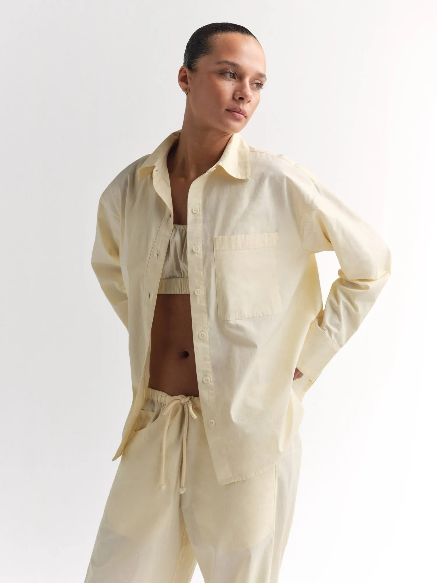 Organic Poplin Long Sleeve Button Down sold by MATE the Label product image thumbnail 3