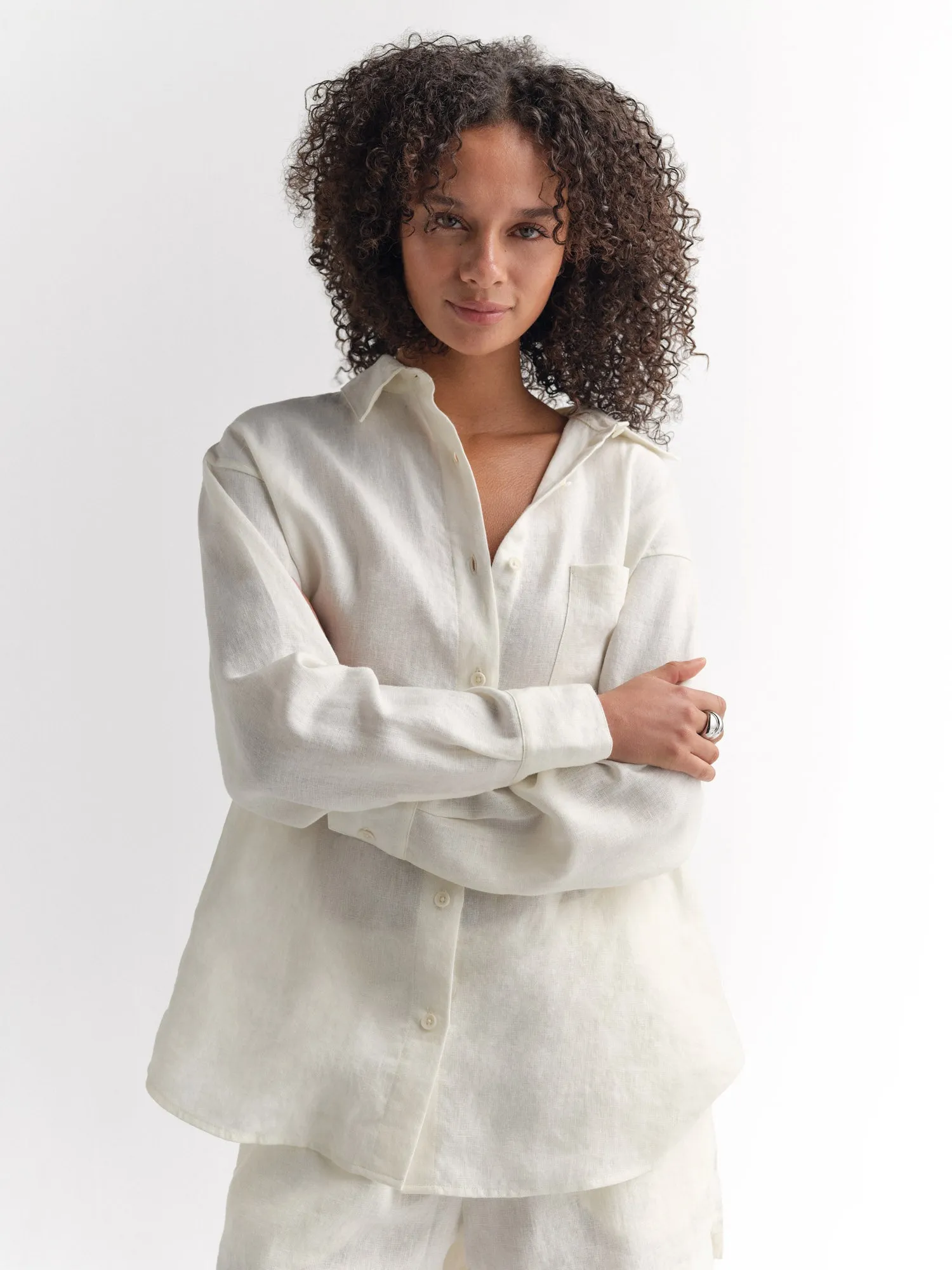 Organic Linen Oversized Button Down sold by MATE the Label product image thumbnail 2