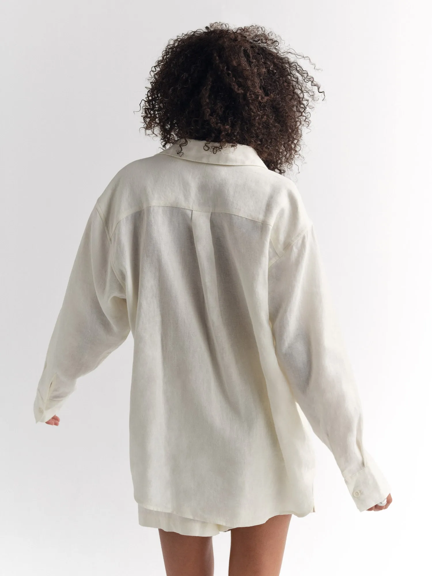 Organic Linen Oversized Button Down sold by MATE the Label product image thumbnail 5