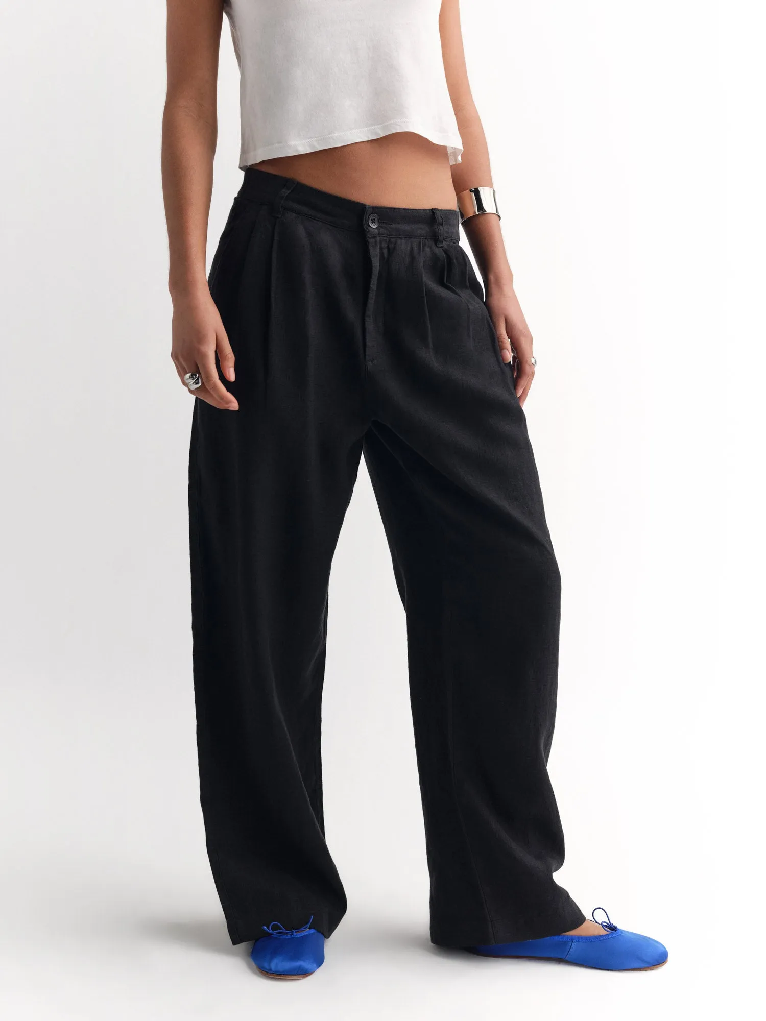 Organic Linen Pleated Pant sold by MATE the Label product image thumbnail 3