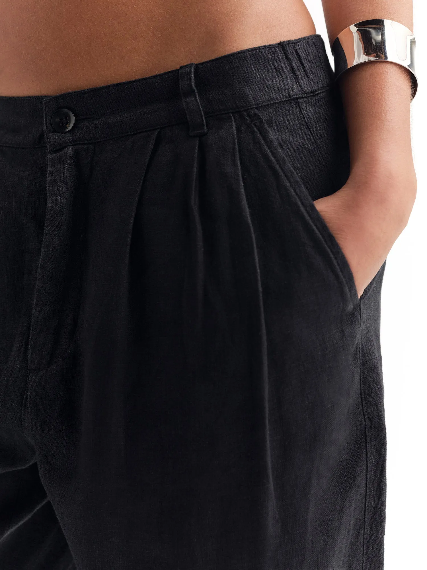 Organic Linen Pleated Pant sold by MATE the Label product image thumbnail 4