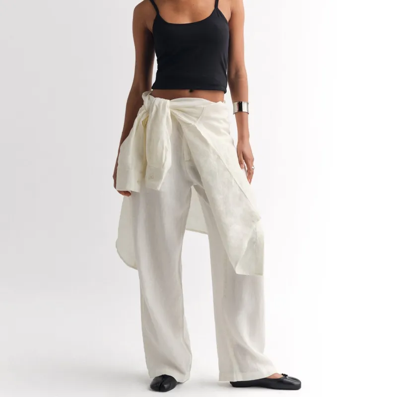 Organic Linen Pleated Pant made by MATE the Label