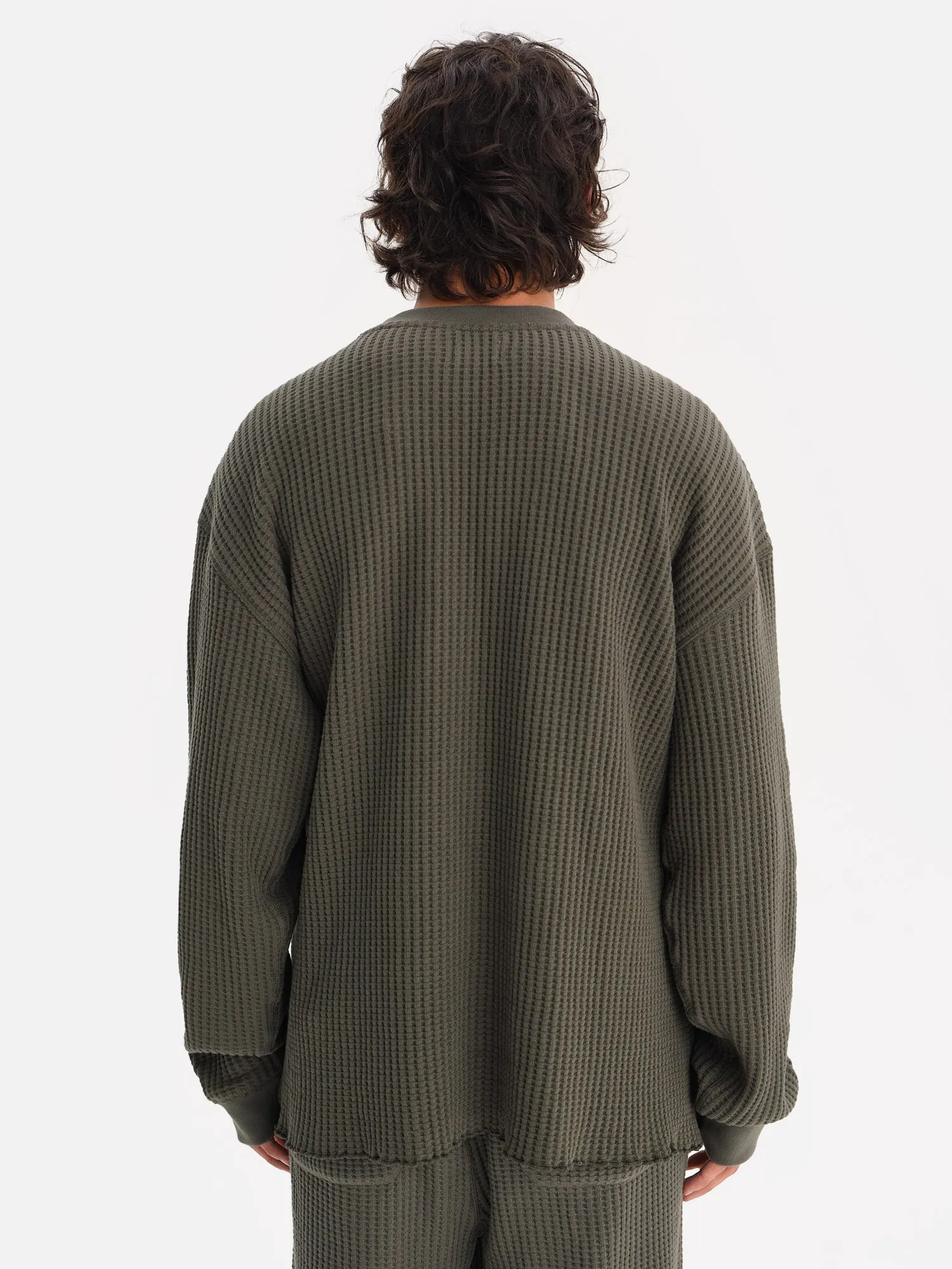 Men's Organic Waffle Crew sold by MATE the Label product image thumbnail 5