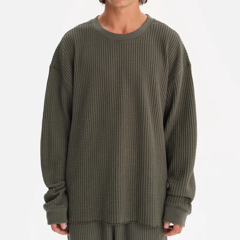 Men's Organic Waffle Crew made by MATE the Label