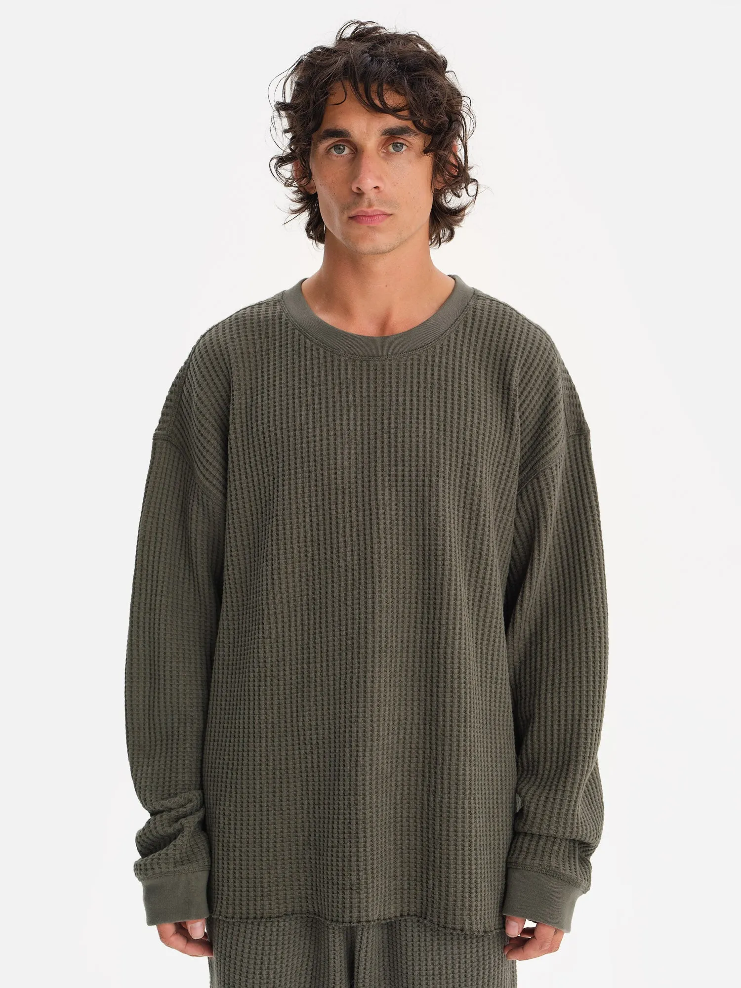 Men's Organic Waffle Crew sold by MATE the Label product image thumbnail 2
