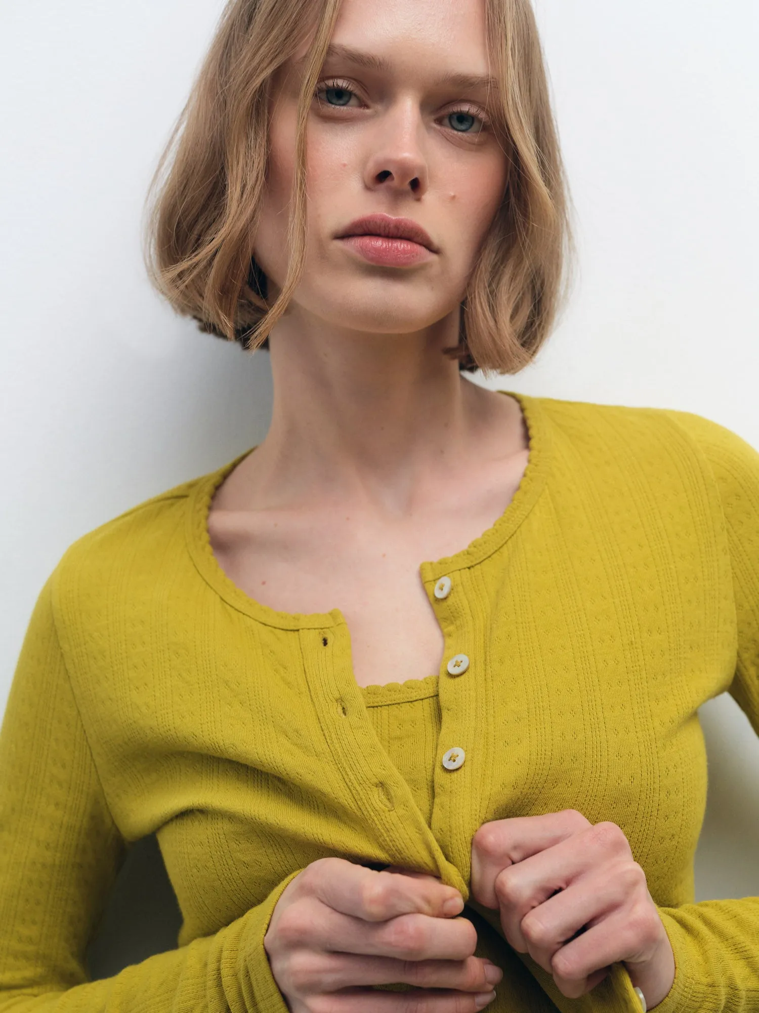 Organic Pointelle Cardigan sold by MATE the Label product image thumbnail 3