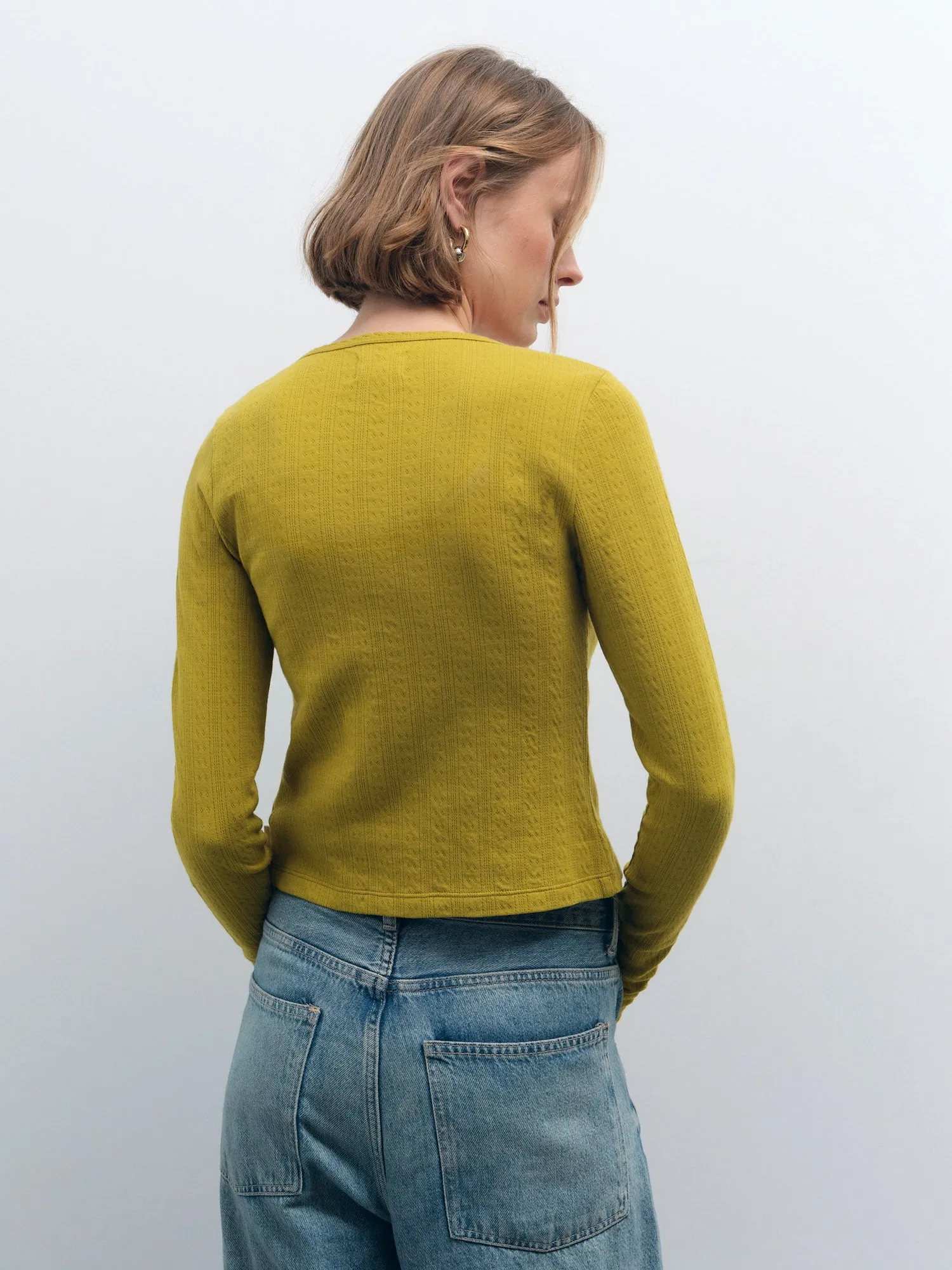 Organic Pointelle Cardigan sold by MATE the Label product image thumbnail 5