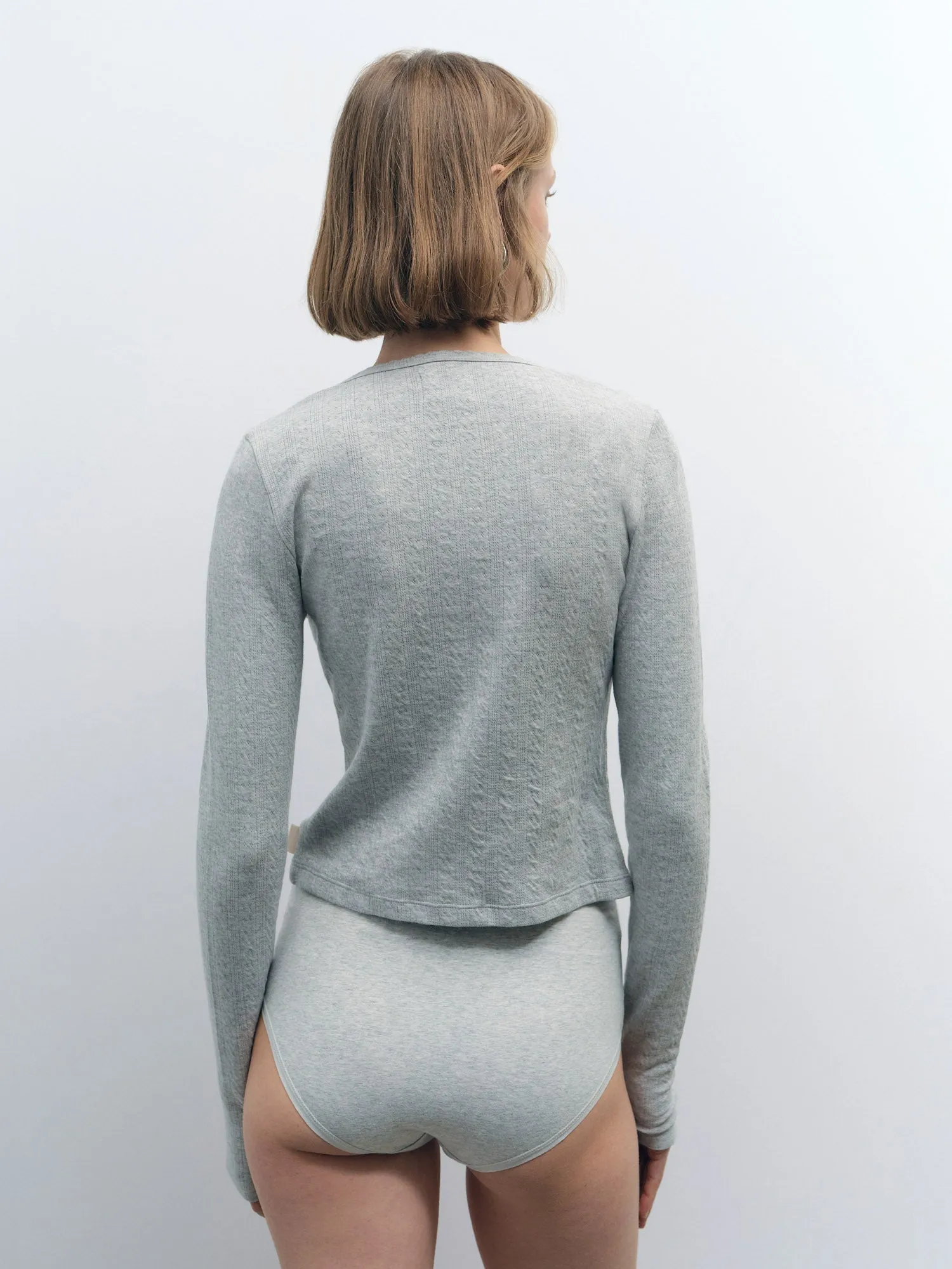 Organic Pointelle Cardigan sold by MATE the Label product image thumbnail 5