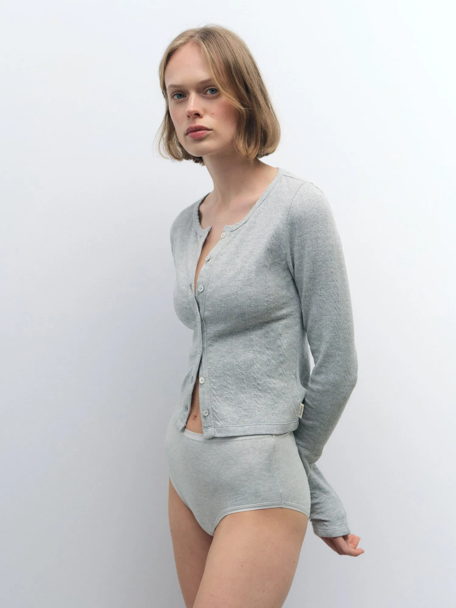 Organic Pointelle Cardigan sold by MATE the Label product image thumbnail 4